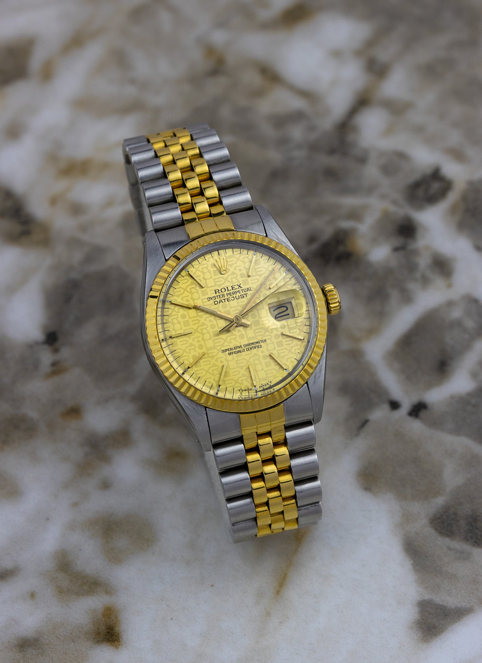 1988 Rolex Datejust Bicolor Anniversary Dial 16013