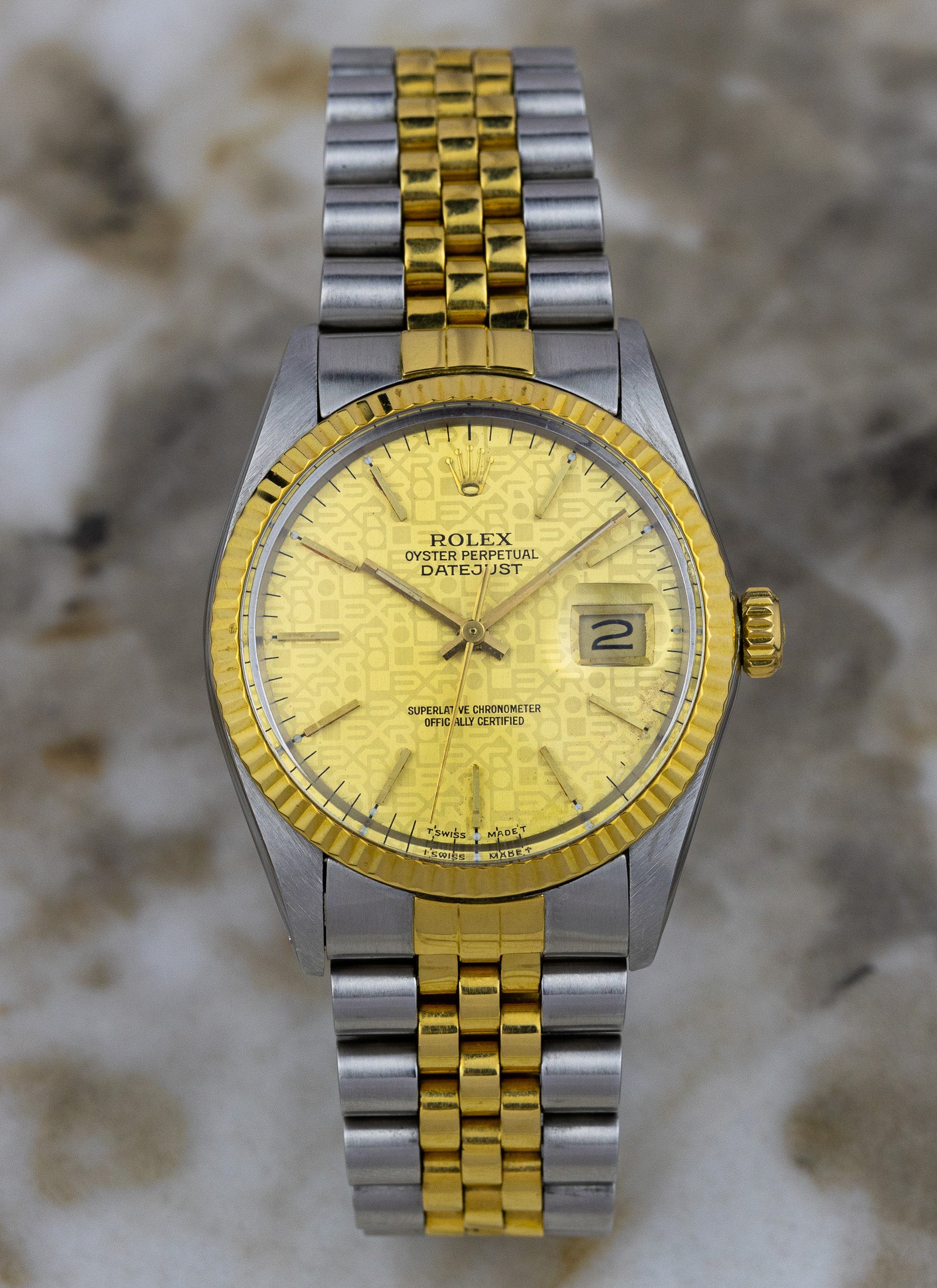 1988 Rolex Datejust Bicolor Anniversary Dial 16013