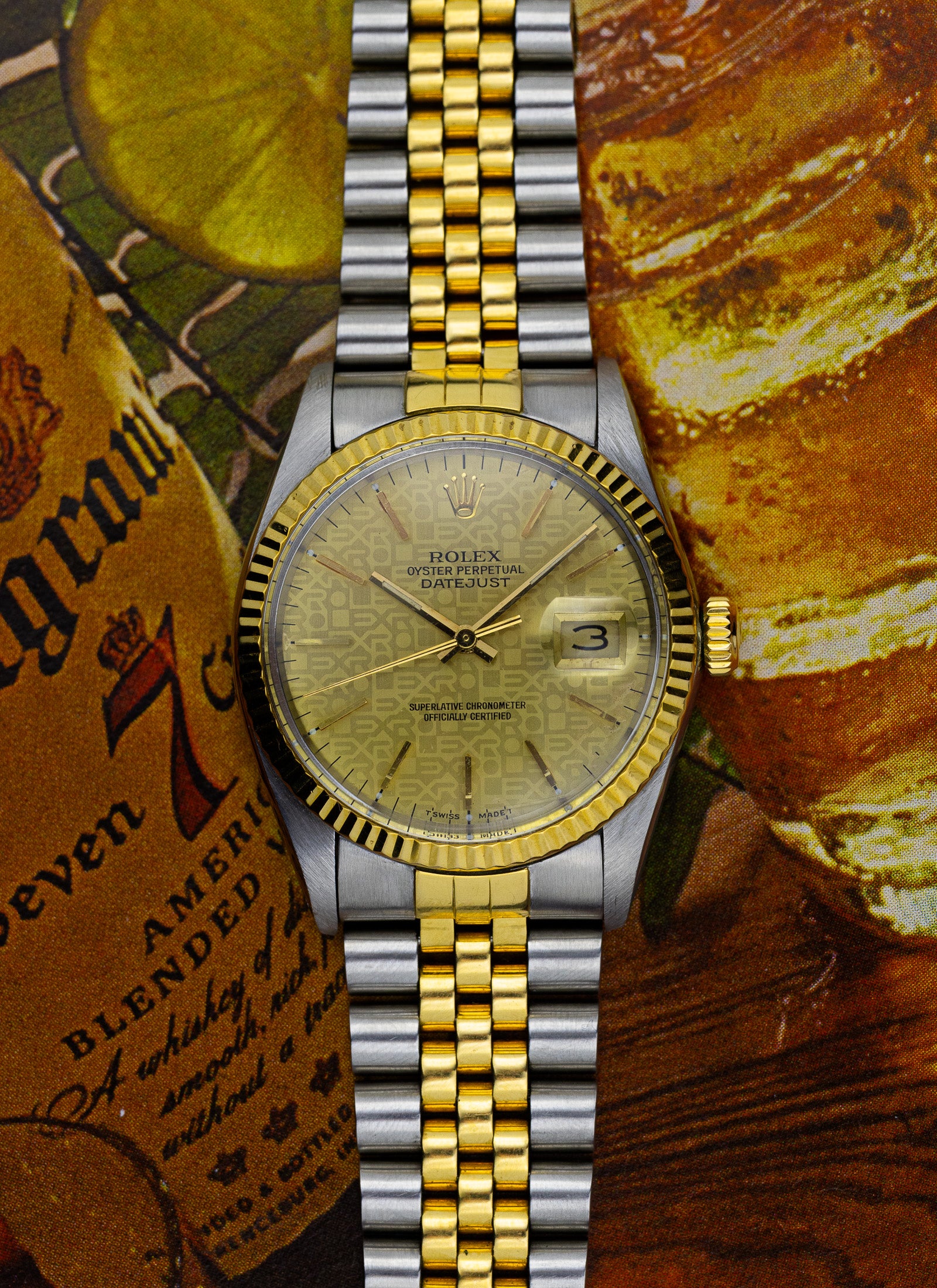 1988 Rolex Datejust Bicolor Anniversary Dial 16013