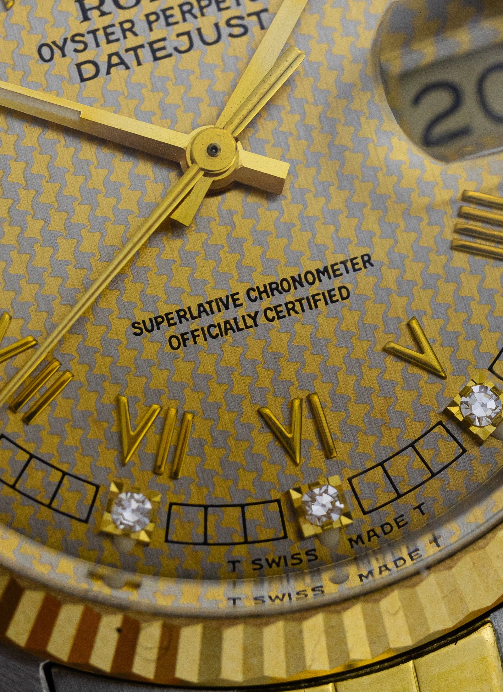 1986 Rolex Datejust 16013 Houndstooth Diamond Dial