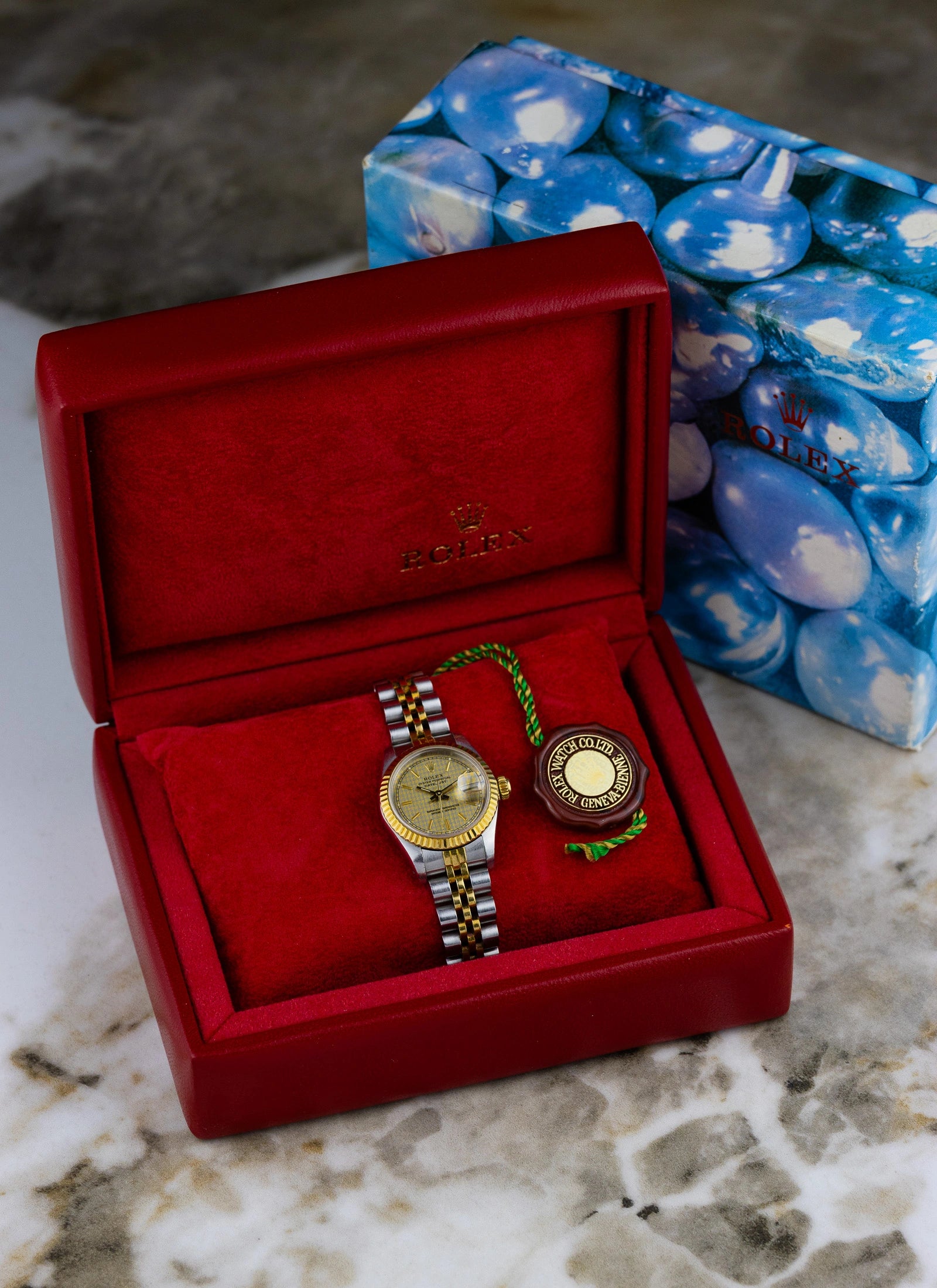 1986 Lady Rolex Datejust Houndstooth 69173 Box