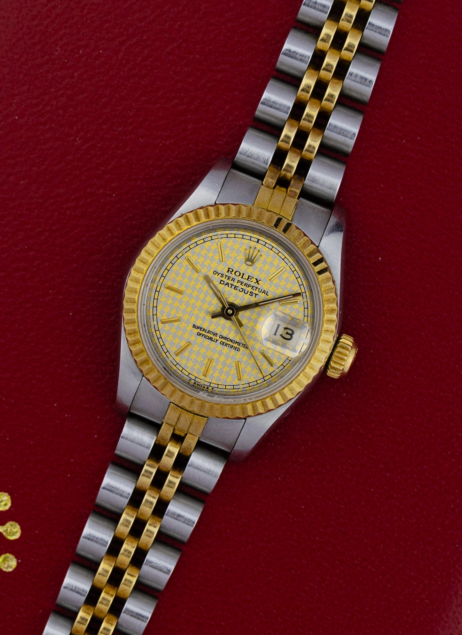 1986 Lady Rolex Datejust Houndstooth 69173 Box