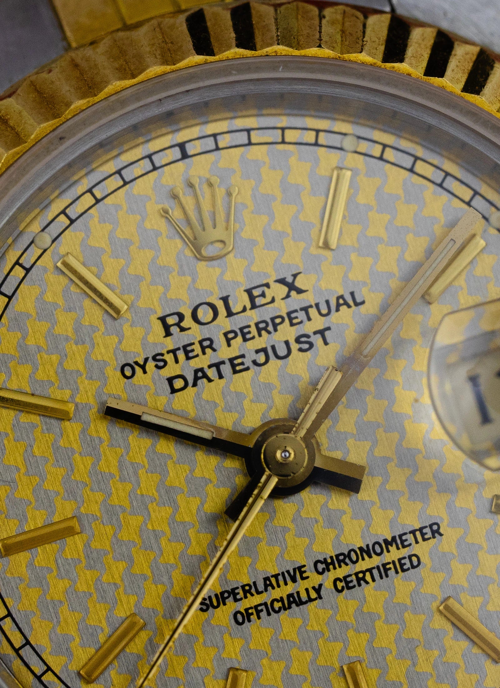 1986 Lady Rolex Datejust Houndstooth 69173 Box