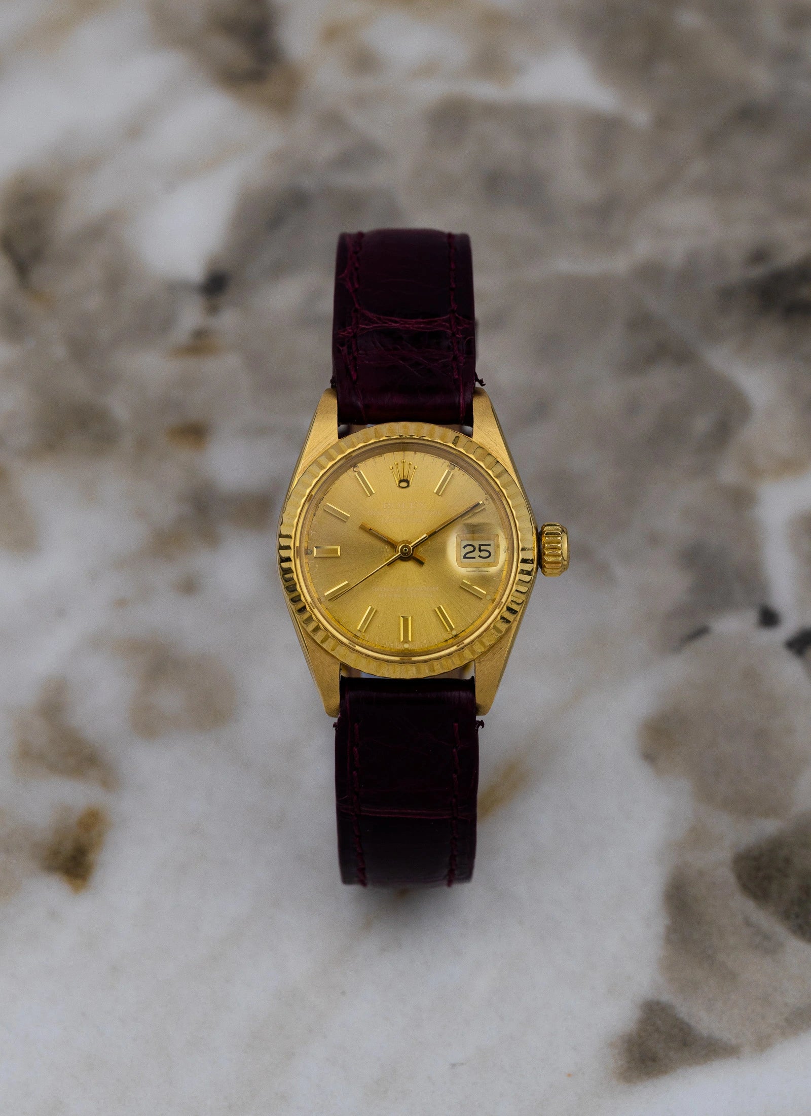 1979 18K Rolex Lady-Datejust Havana Ghost Dial 6917
