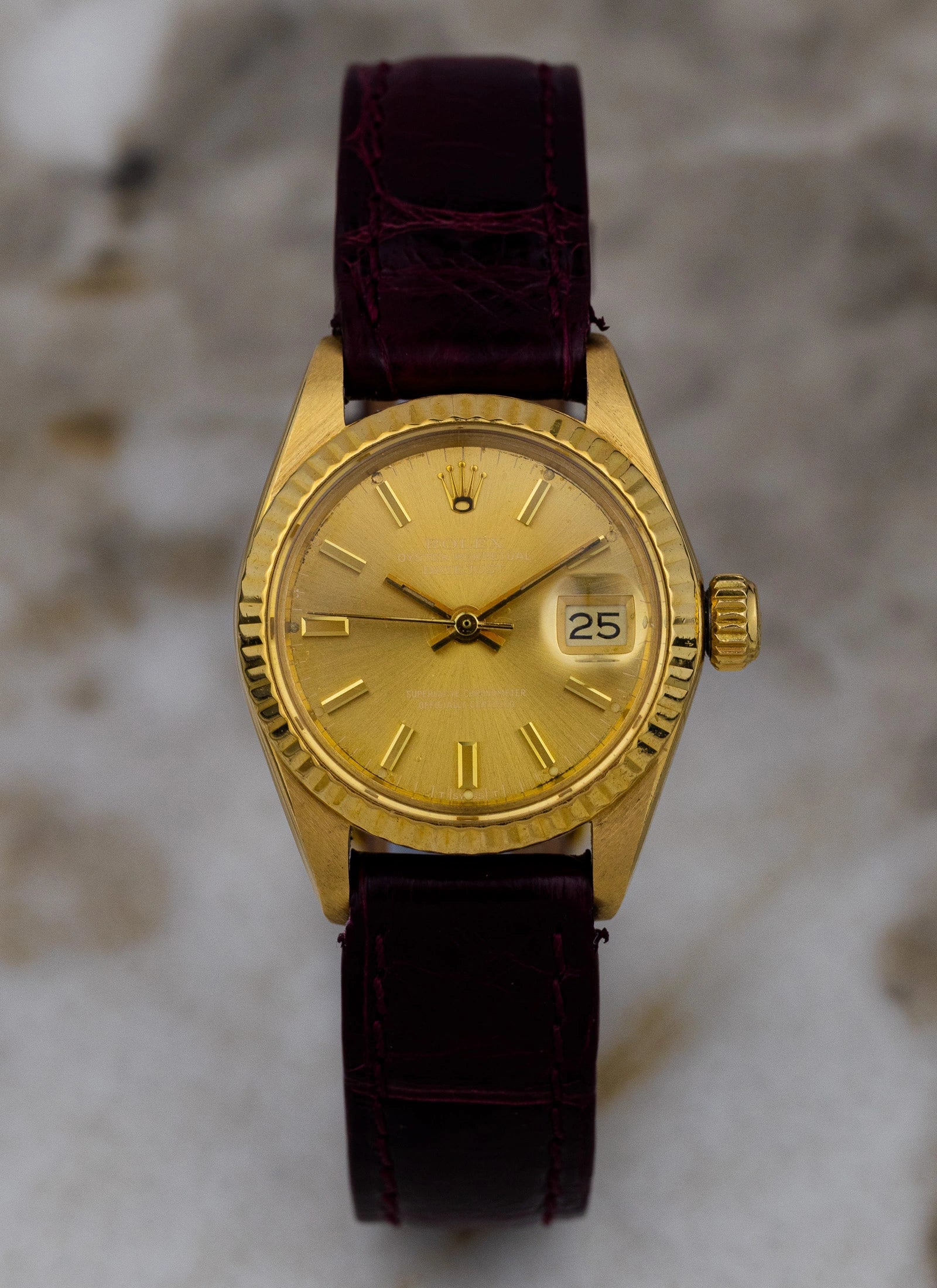 1979 18K Rolex Lady-Datejust Havana Ghost Dial 6917