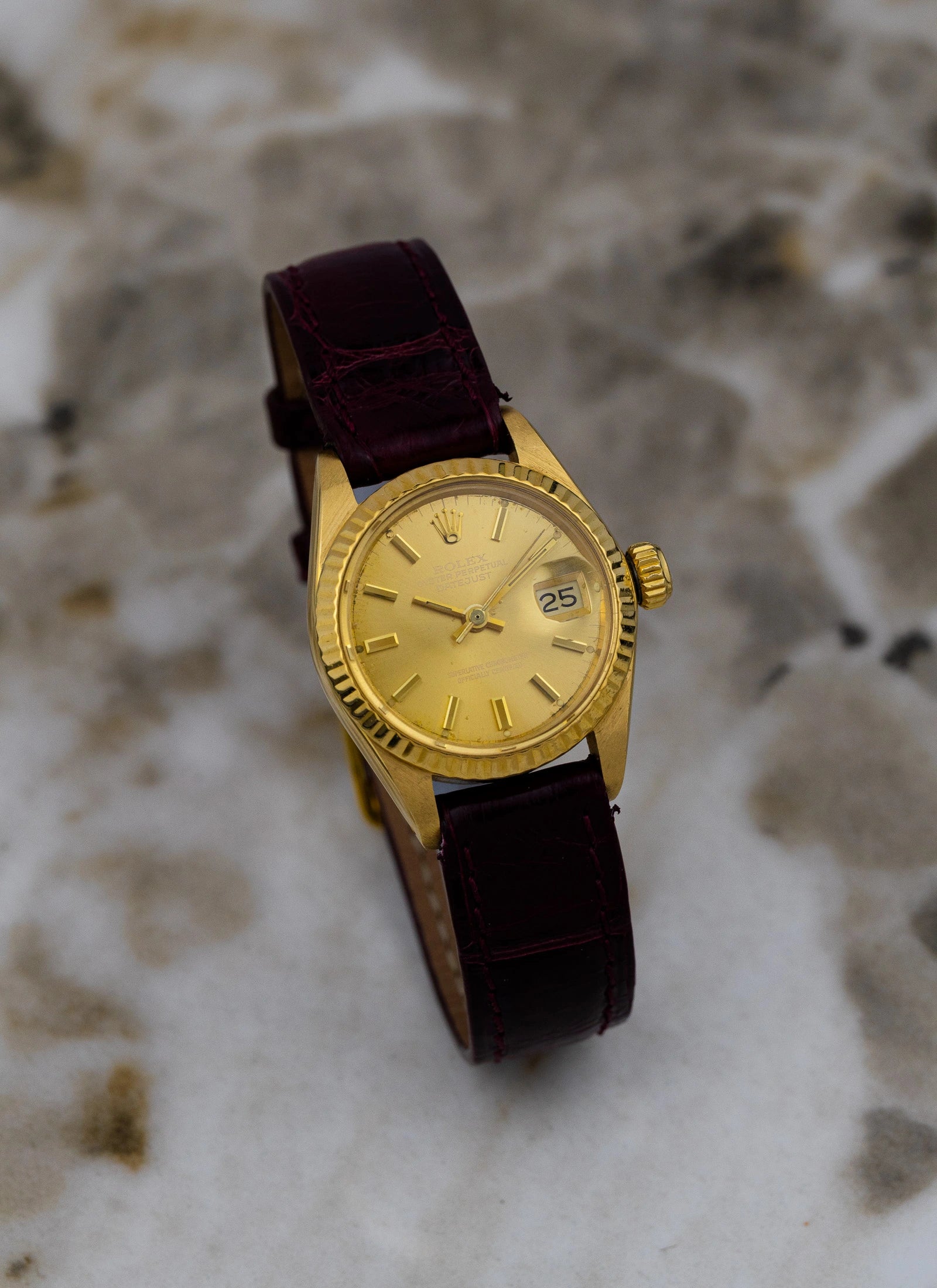 1979 18K Rolex Lady-Datejust Havana Ghost Dial 6917