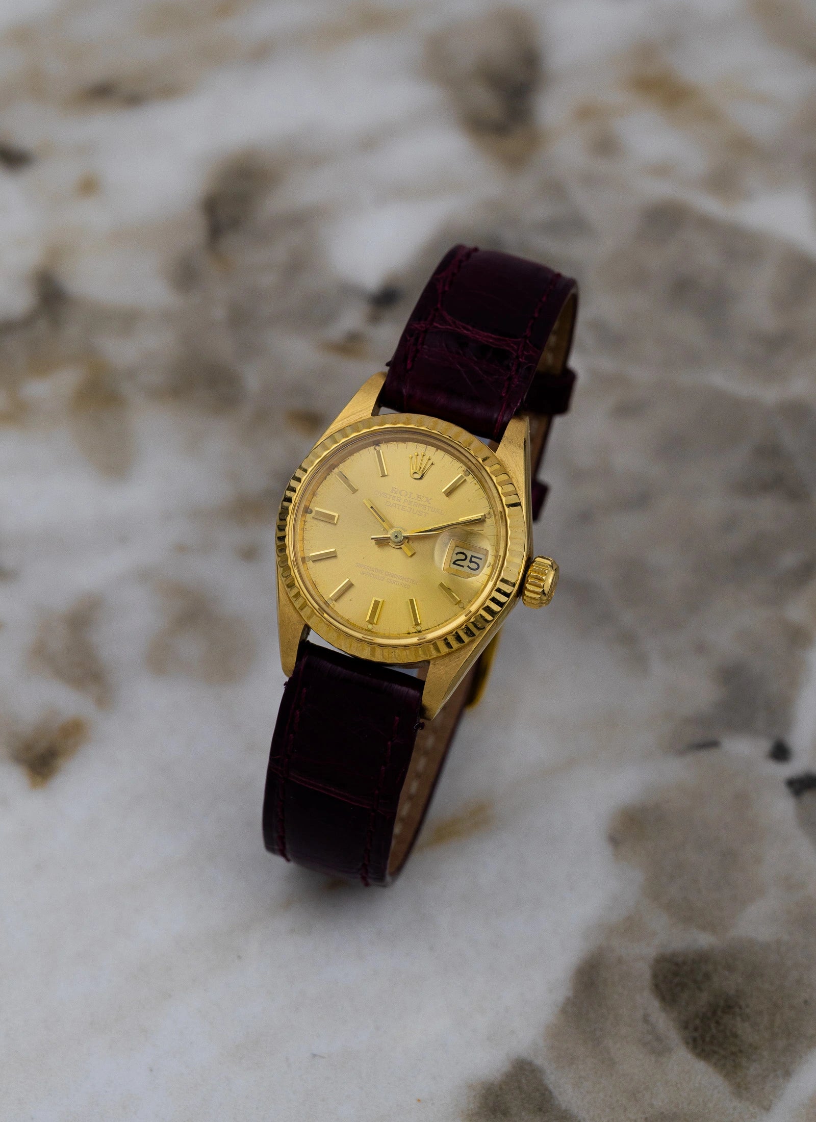 1979 18K Rolex Lady-Datejust Havana Ghost Dial 6917