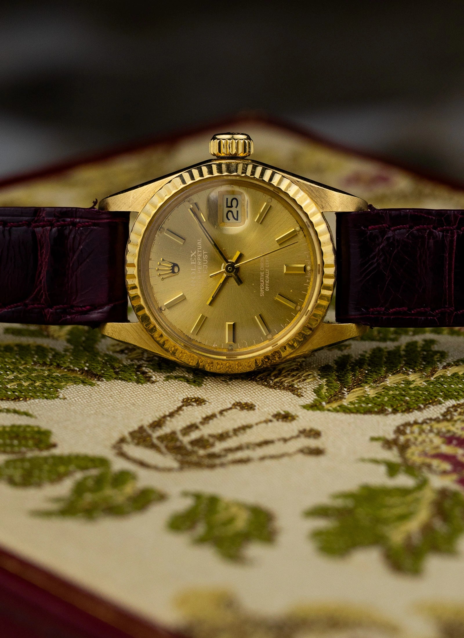 1979 18K Rolex Lady-Datejust Havana Ghost Dial 6917