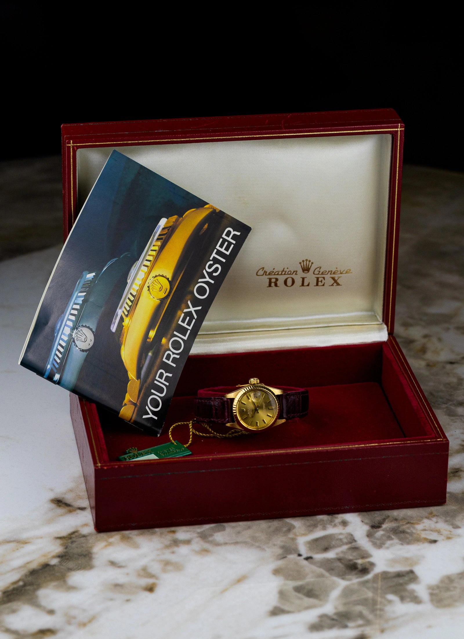 1979 18K Rolex Lady-Datejust Havana Ghost Dial 6917