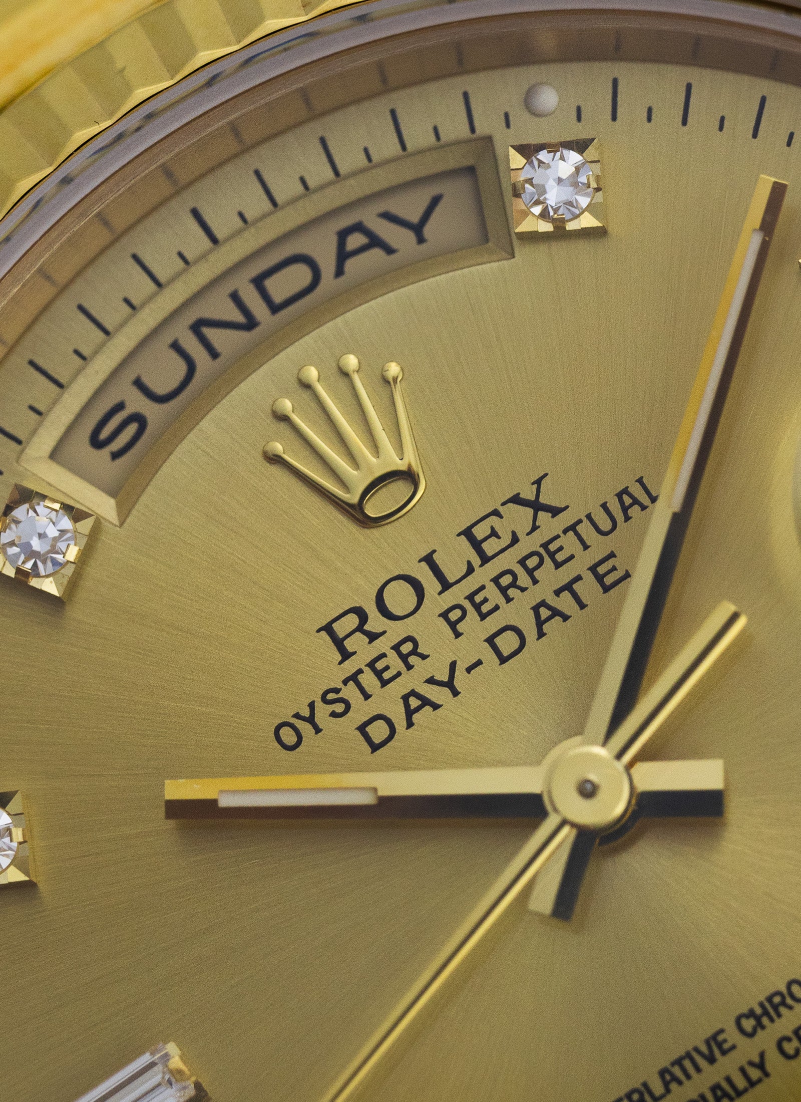 1995 18K Rolex Day-Date President Champagne Diamonds Dial 18238 RSC Service Card