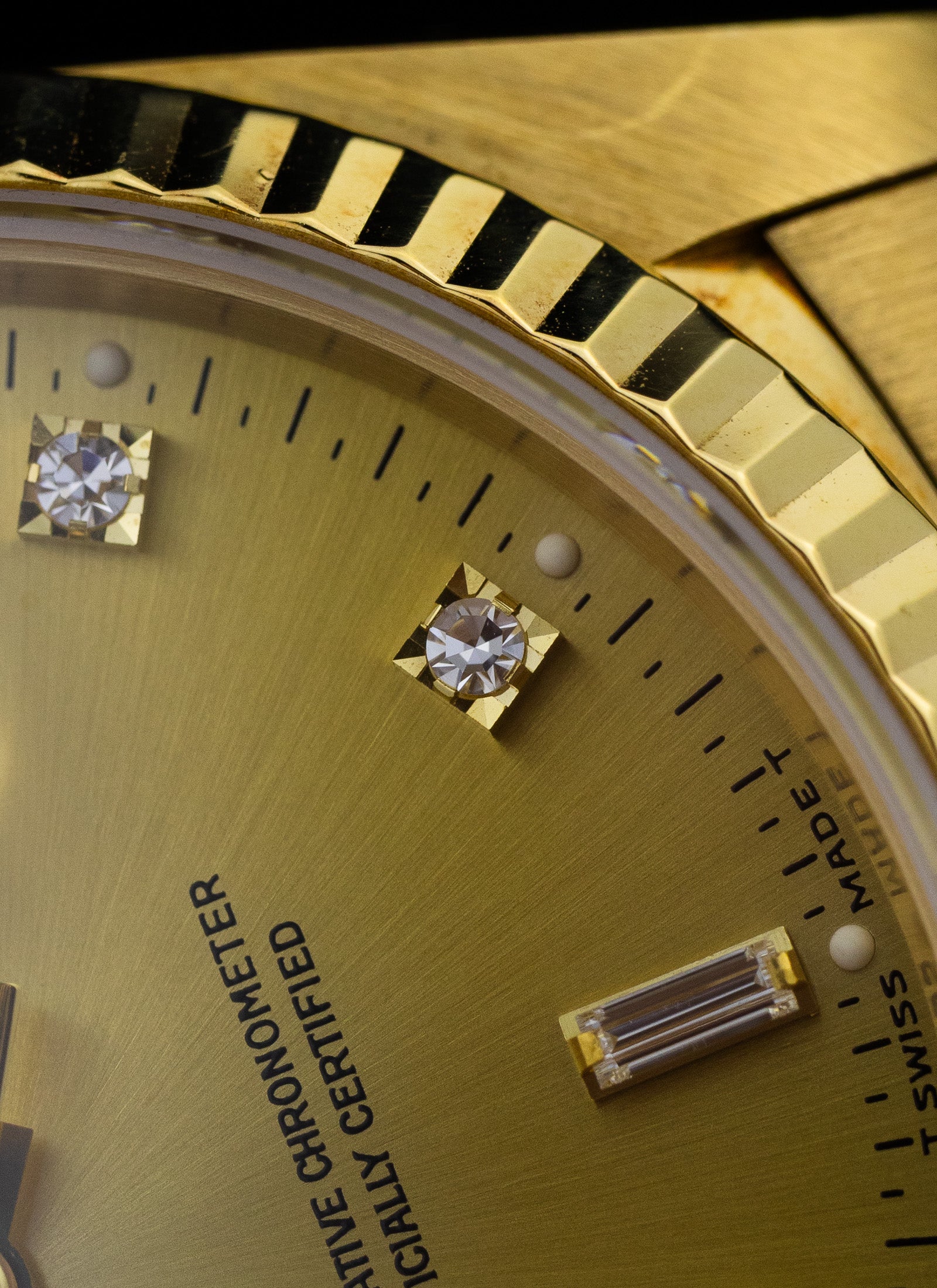 1995 18K Rolex Day-Date President Champagne Diamonds Dial 18238 RSC Service Card