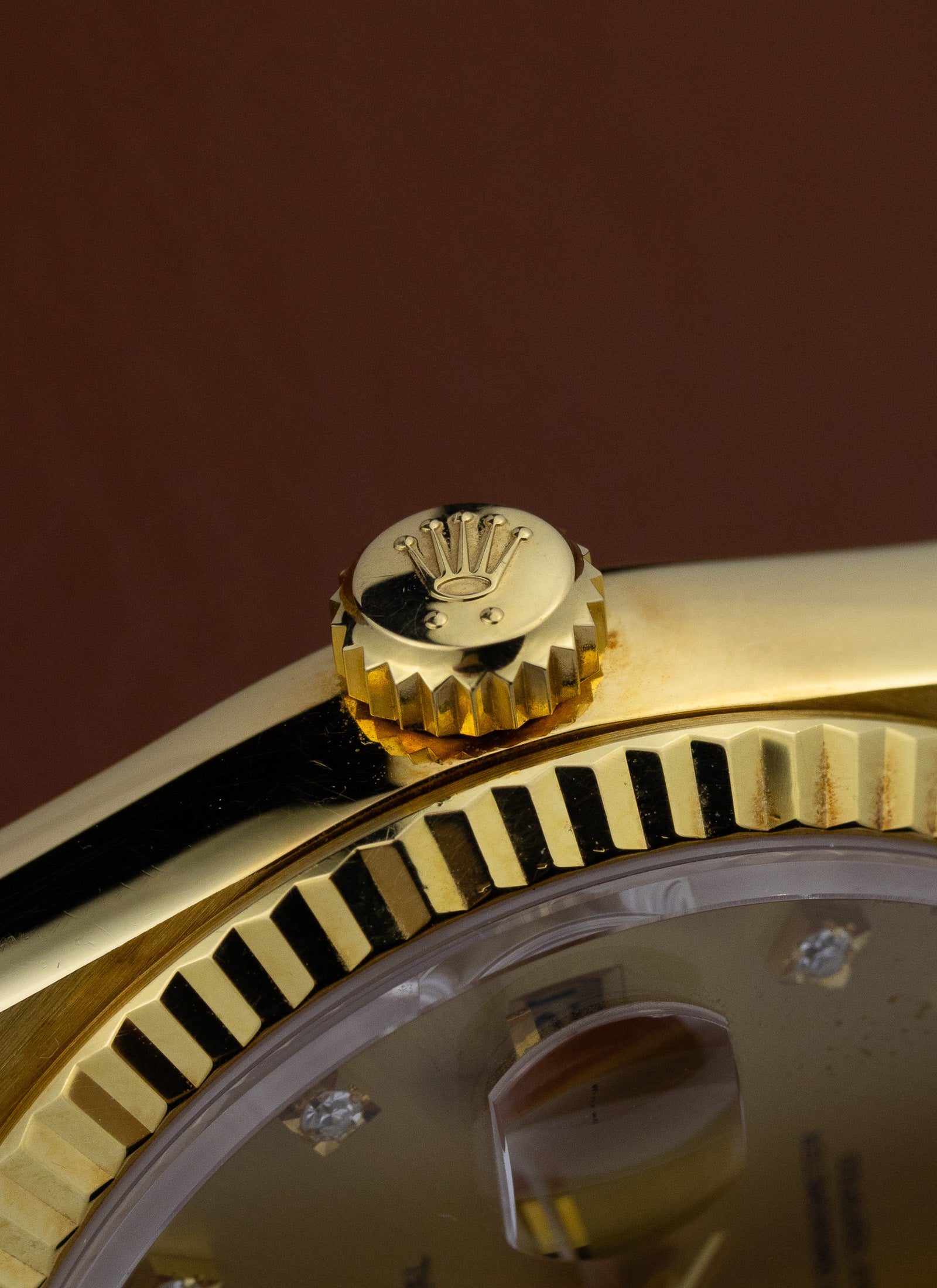 1995 18K Rolex Day-Date President Champagne Diamonds Dial 18238 RSC Service Card
