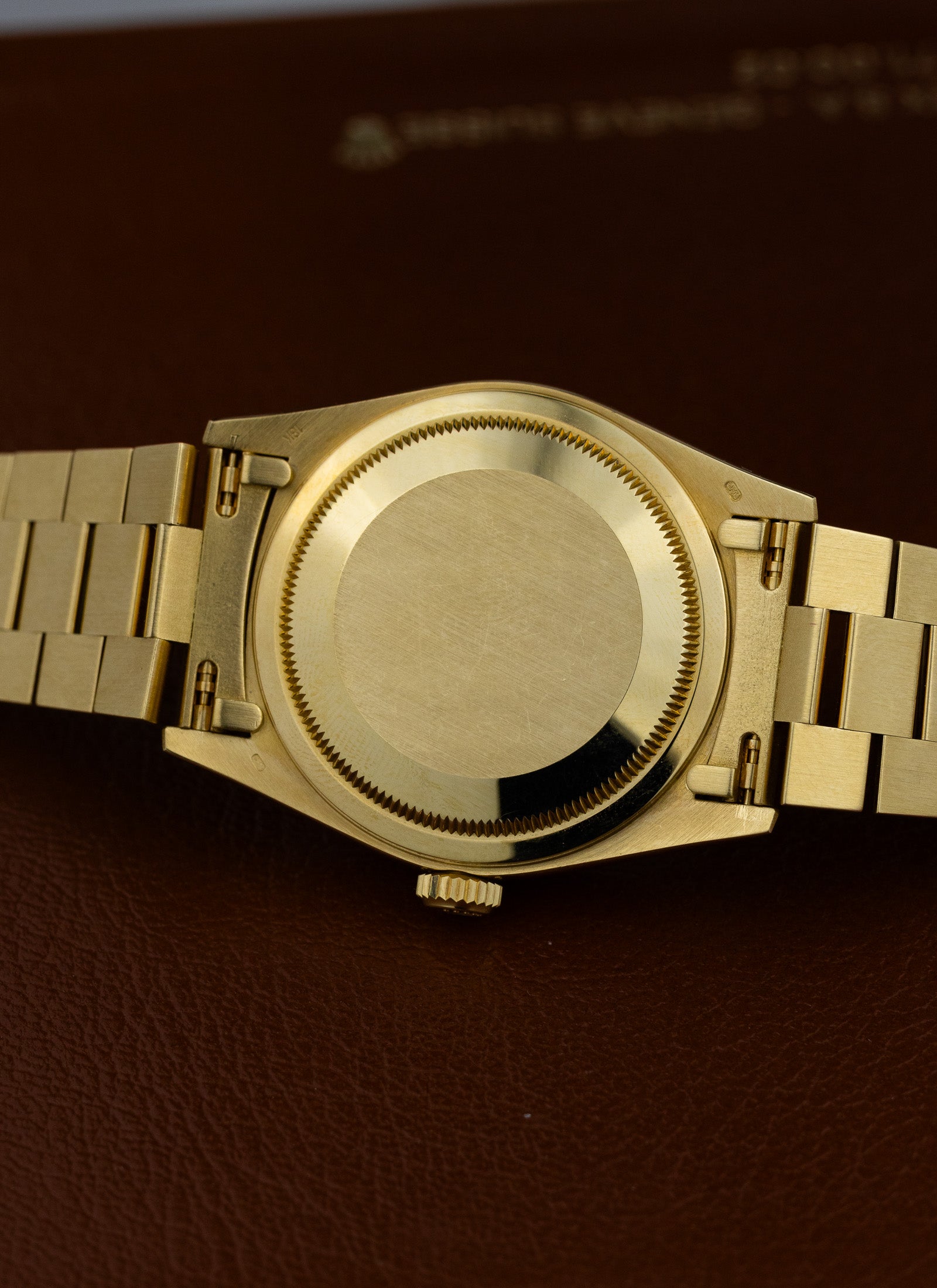 1995 18K Rolex Day-Date President Champagne Diamonds Dial 18238 RSC Service Card