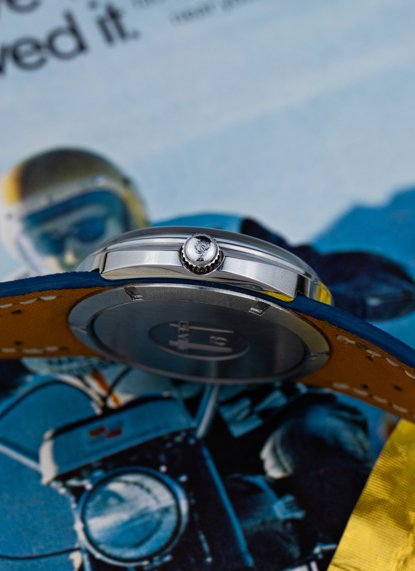 1970s Omega De Ville Dynamic Blue Frozen Dial 166.144 Serviced