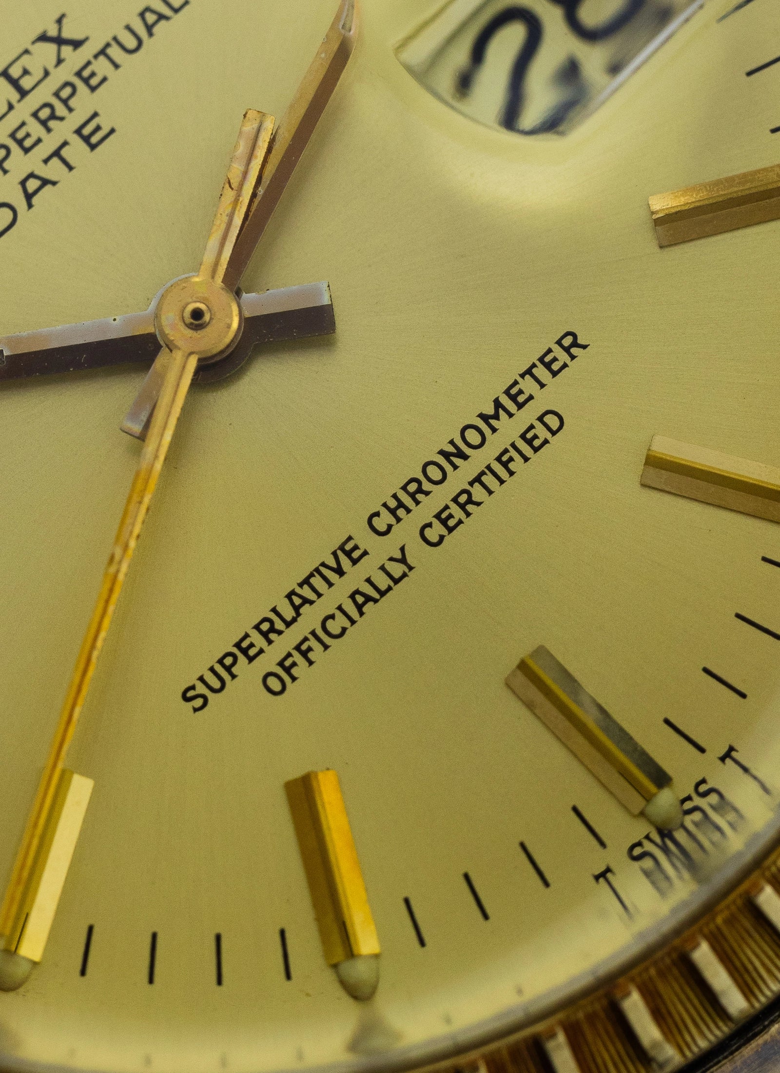 1978 Rolex Oyster Perpetual Date Champagne Dial 1505 Bicolor