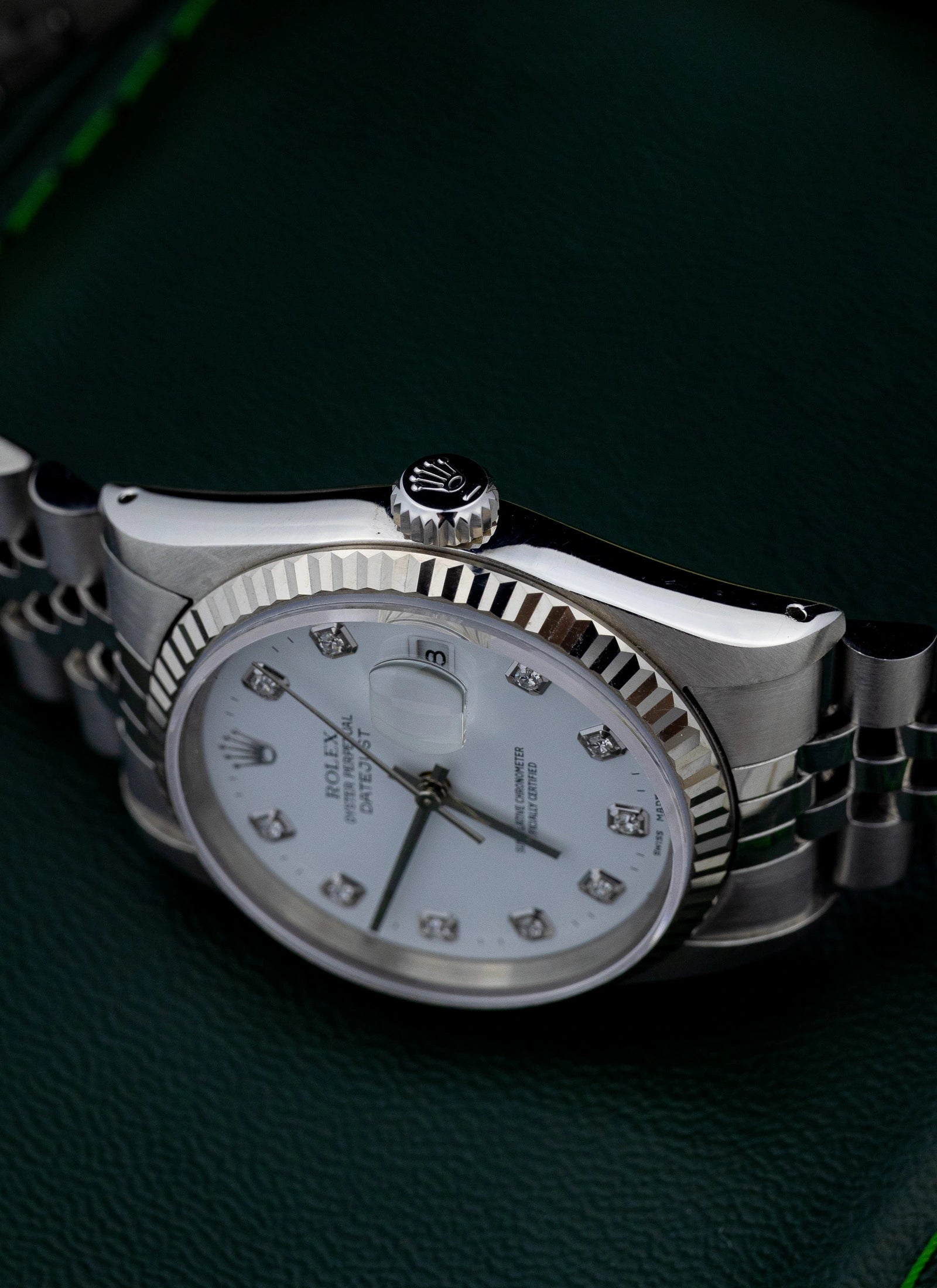 1991 Rolex Datejust Diamond Dial 16234 Full Set