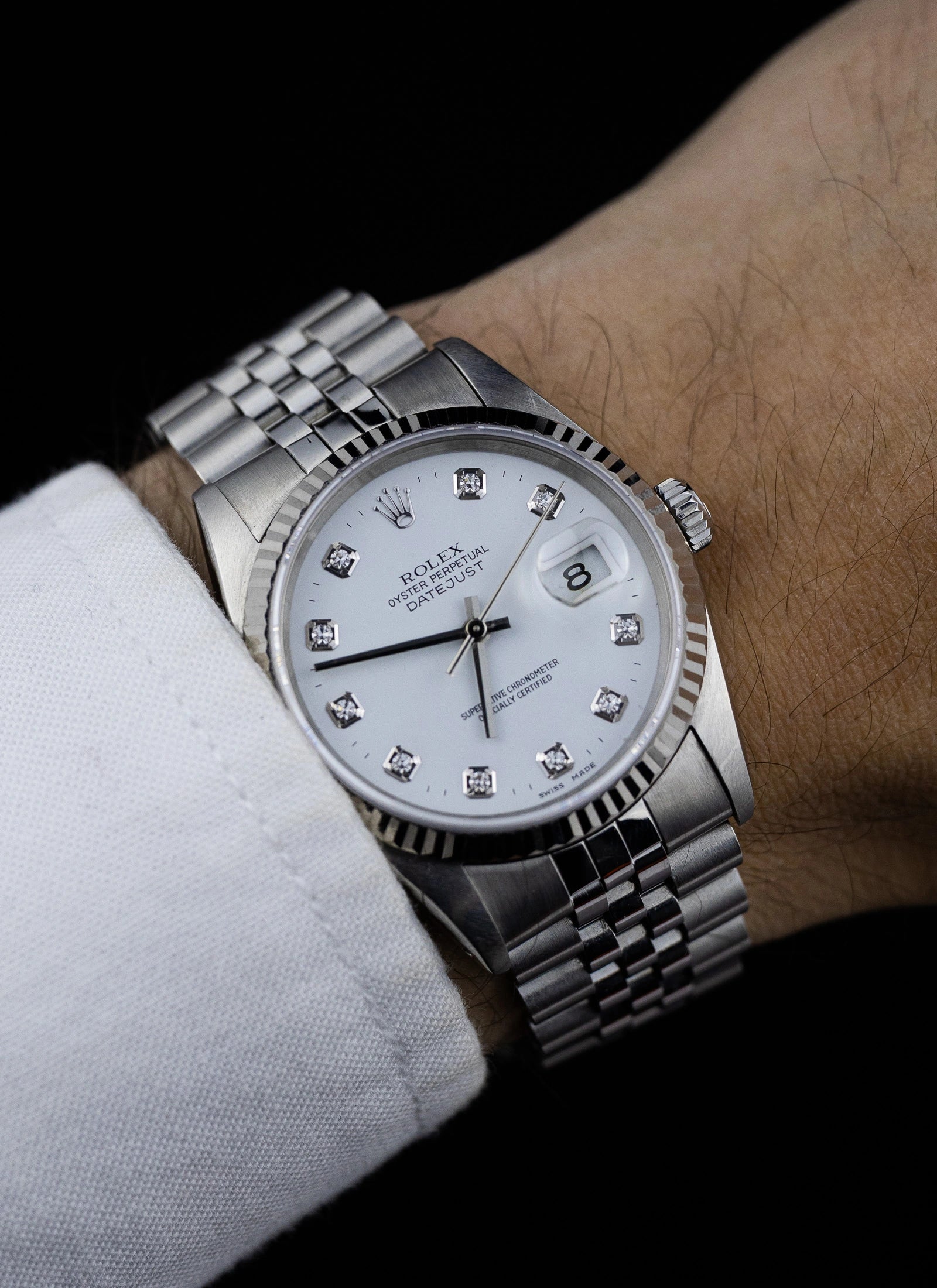 1991 Rolex Datejust Diamond Dial 16234 Full Set