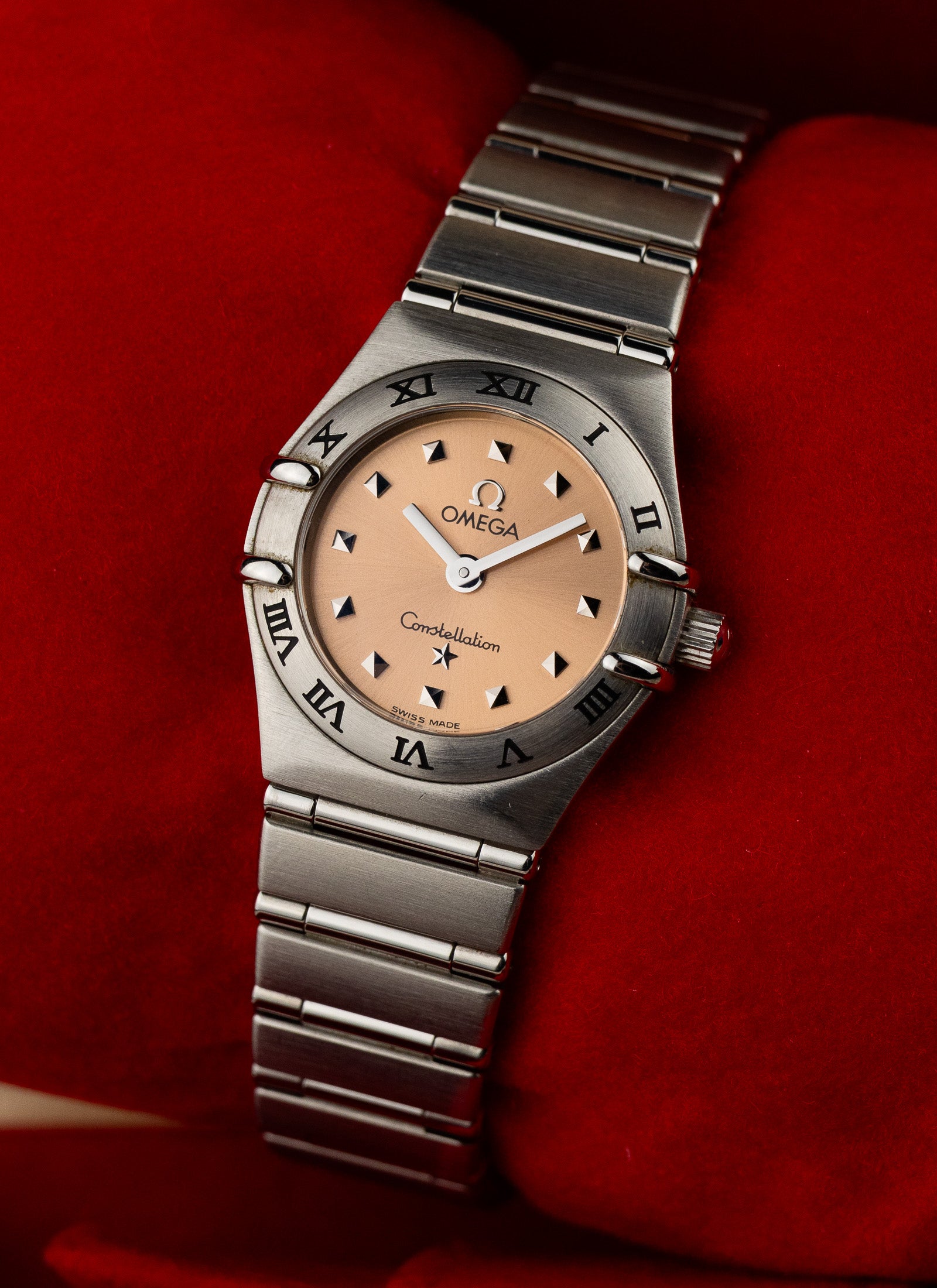 1998 Lady Omega Constellation Salmon Dial 795.1203 cal. 1456 Box