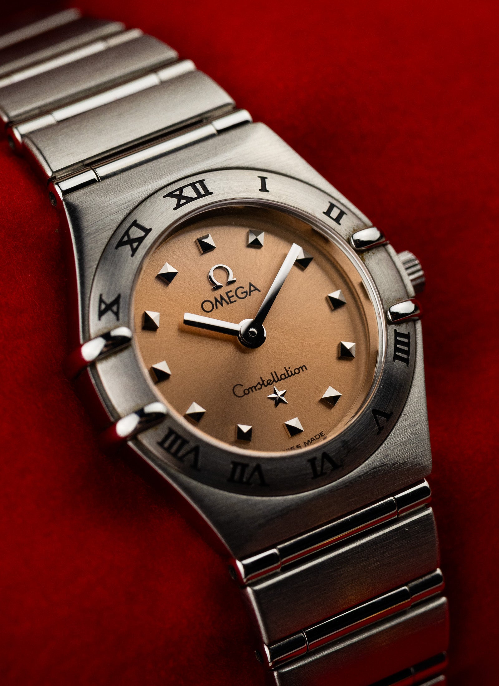 1998 Lady Omega Constellation Salmon Dial 795.1203 cal. 1456 Box