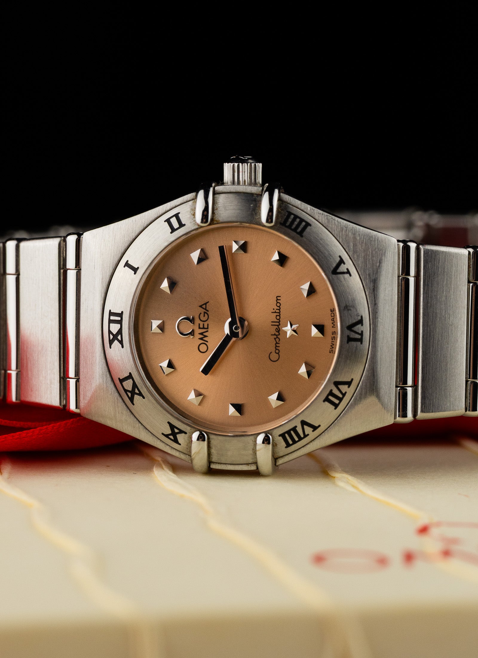 1998 Lady Omega Constellation Salmon Dial 795.1203 cal. 1456 Box