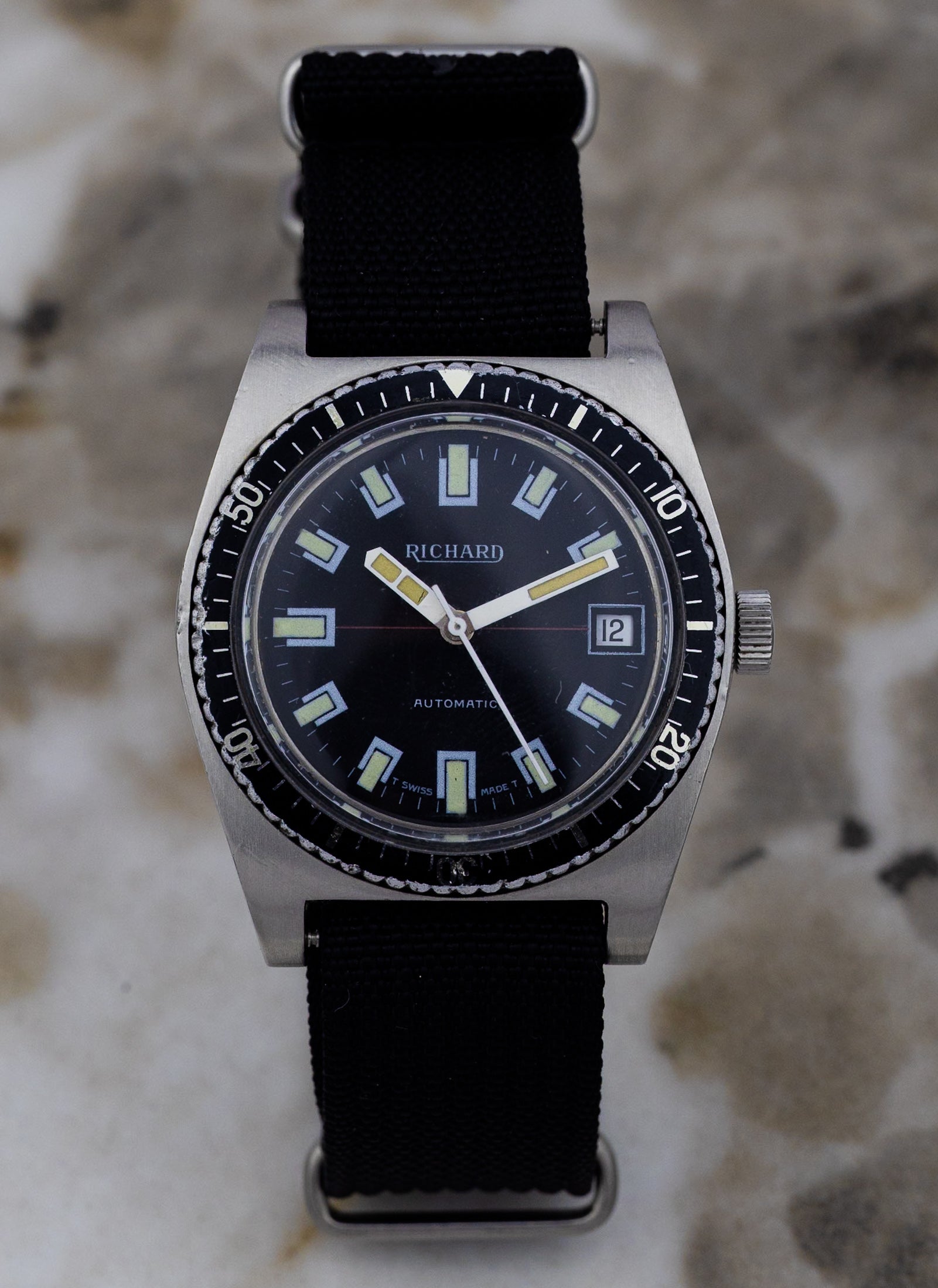 1970s Richard Vintage Diver Automatic Super Waterproof