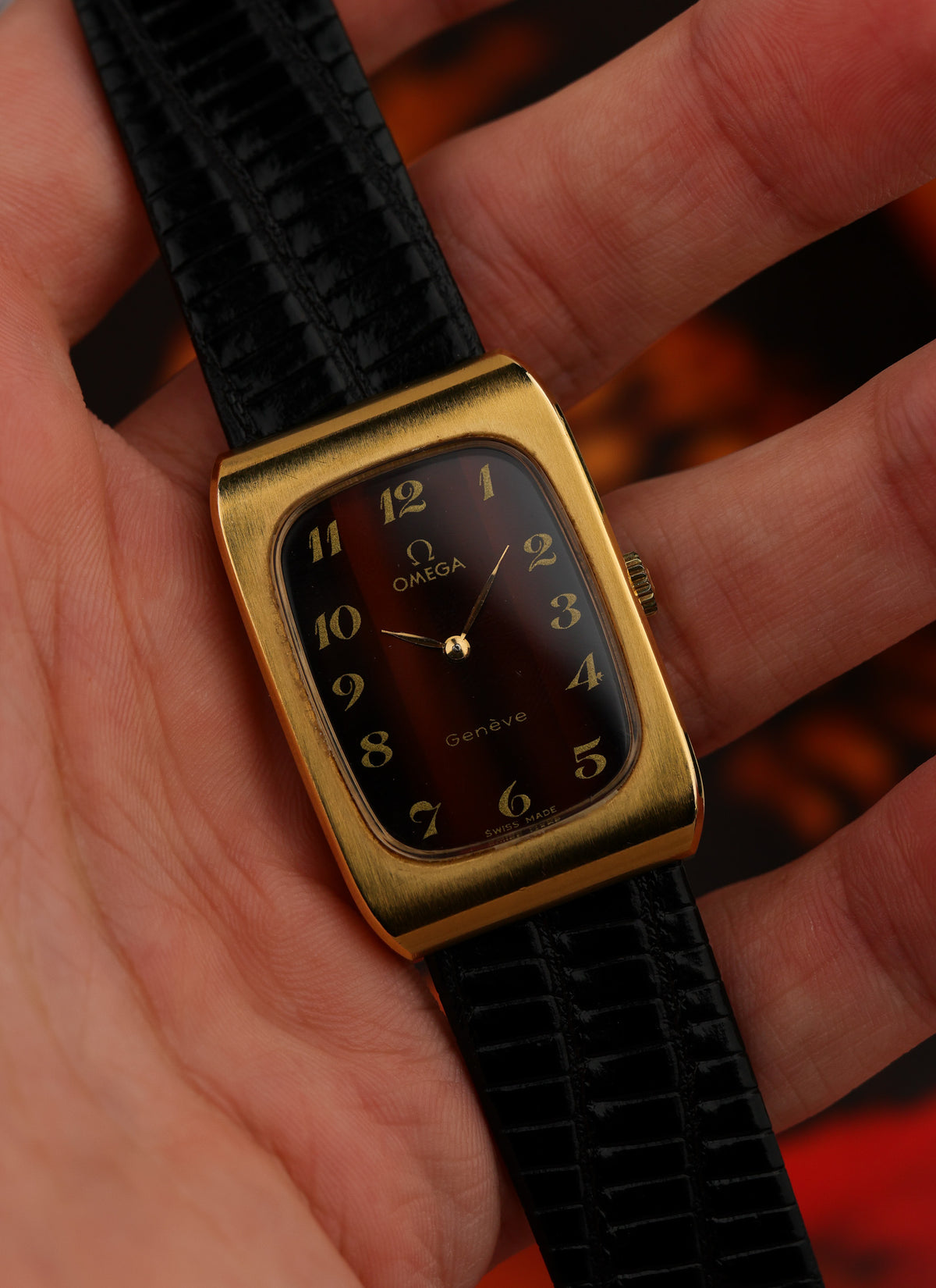 1973 Omega Geneve Burgundy Holo Dial 511.0469 cal. 625