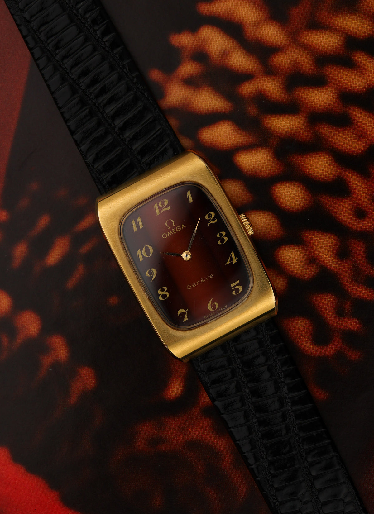 1973 Omega Geneve Burgundy Holo Dial 511.0469 cal. 625