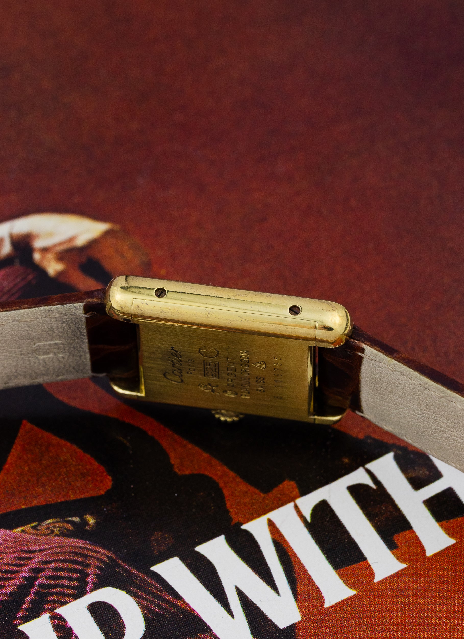 1980s Lady Cartier Tank Ivory Manual Winding