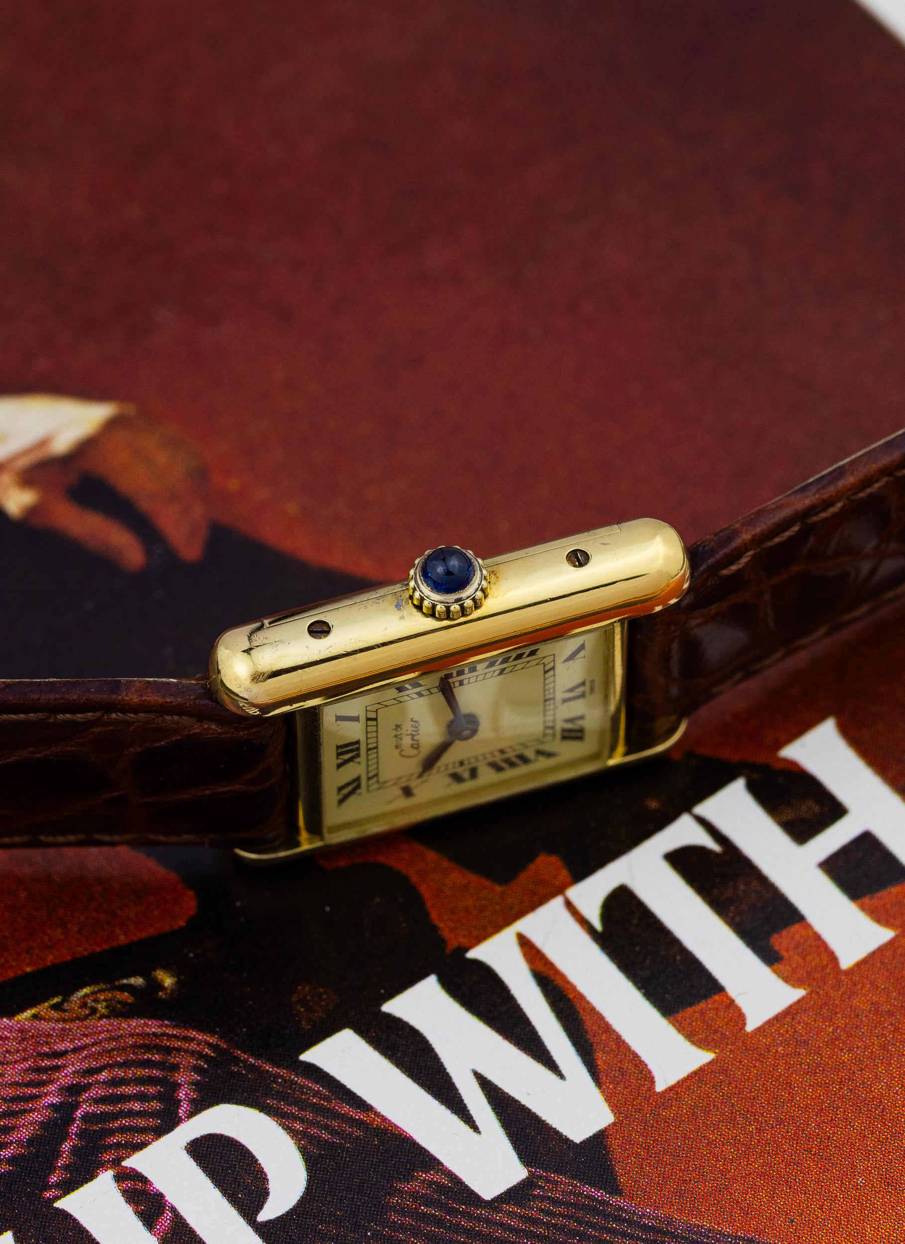 1980s Lady Cartier Tank Ivory Manual Winding