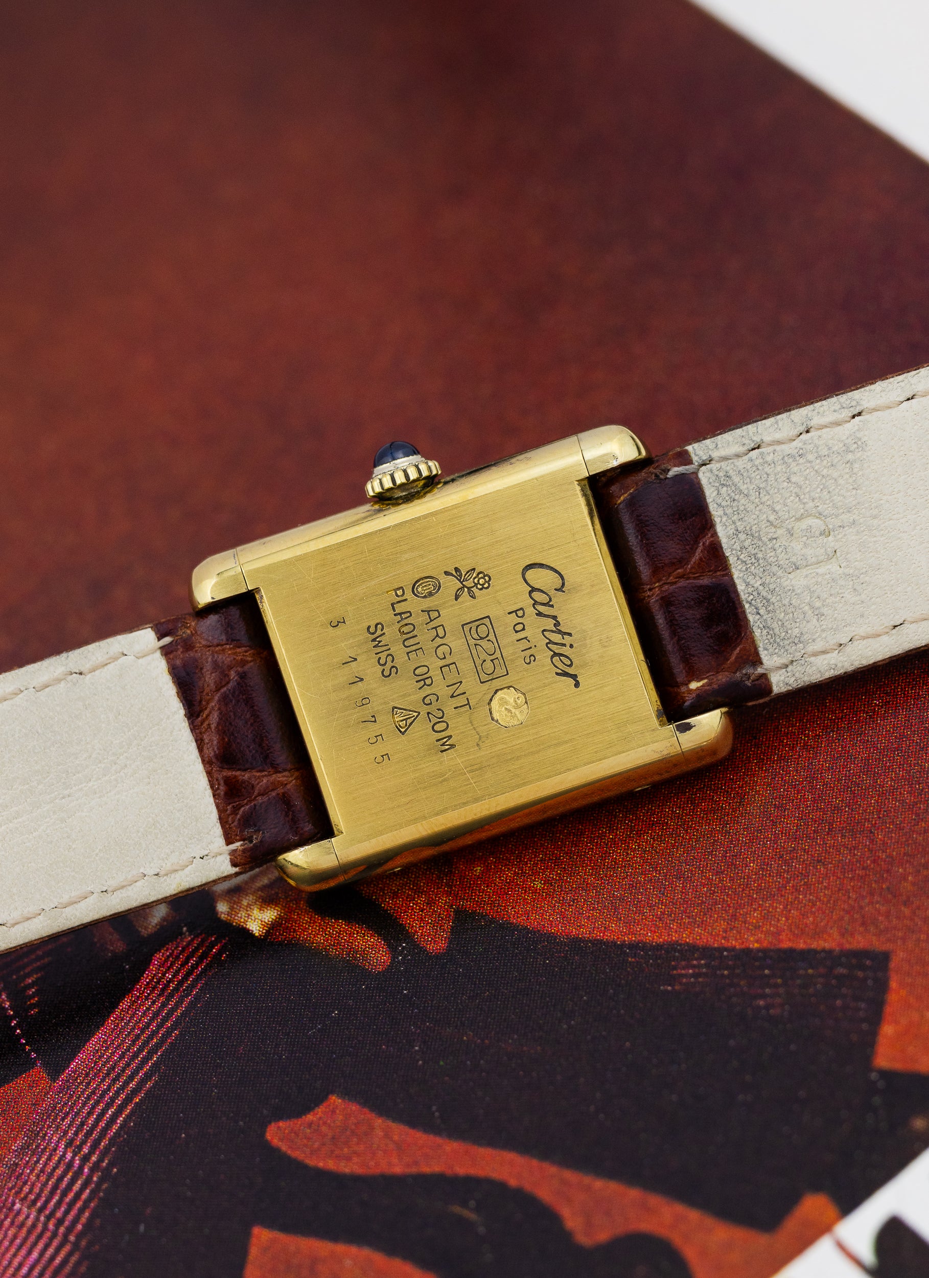 1980s Lady Cartier Tank Ivory Manual Winding