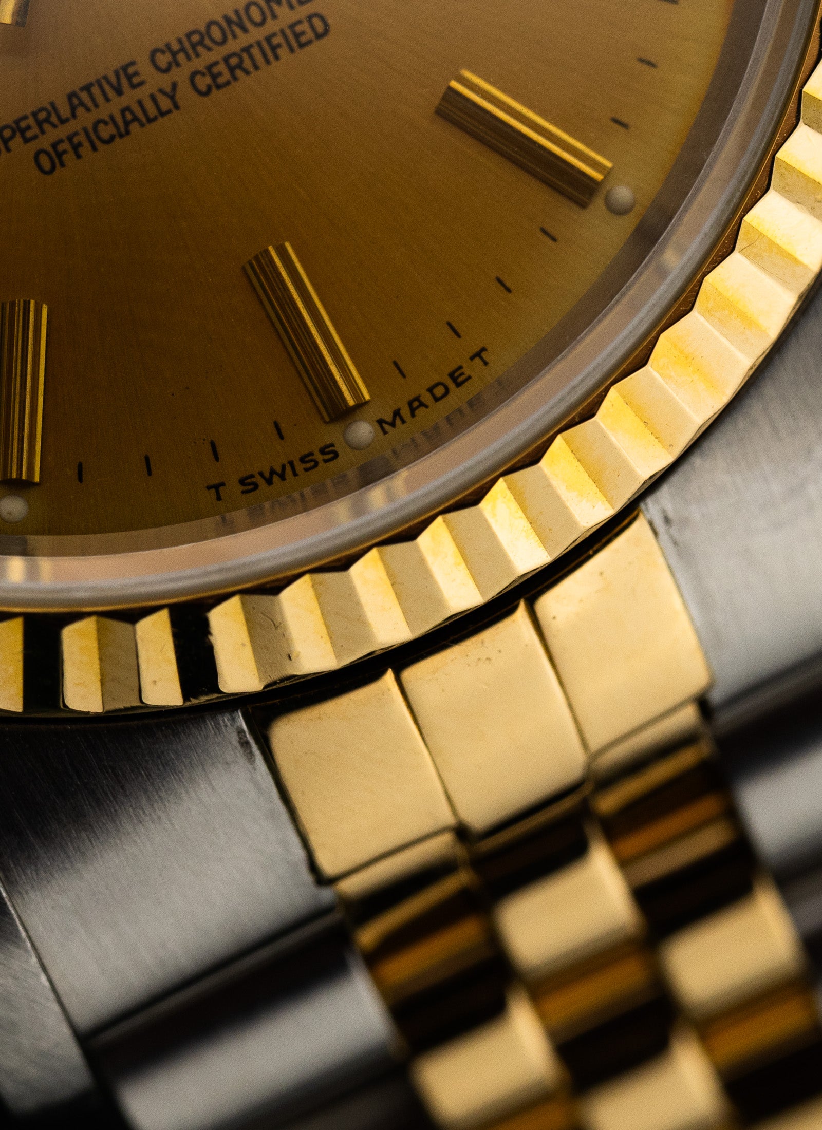 1991 Rolex Datejust Bicolor Champagne Dial 16233 Full Set