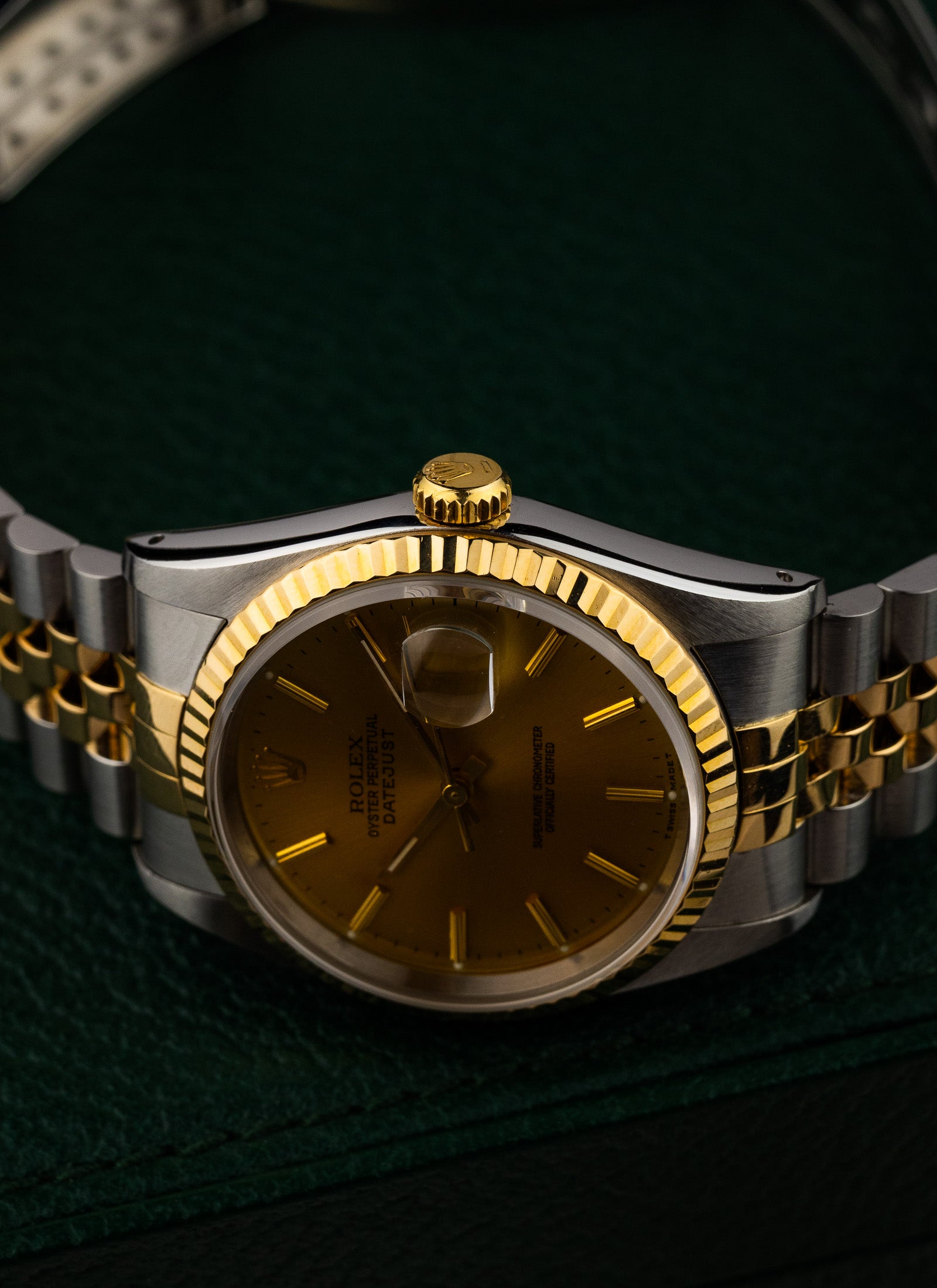 1991 Rolex Datejust Bicolor Champagne Dial 16233 Full Set
