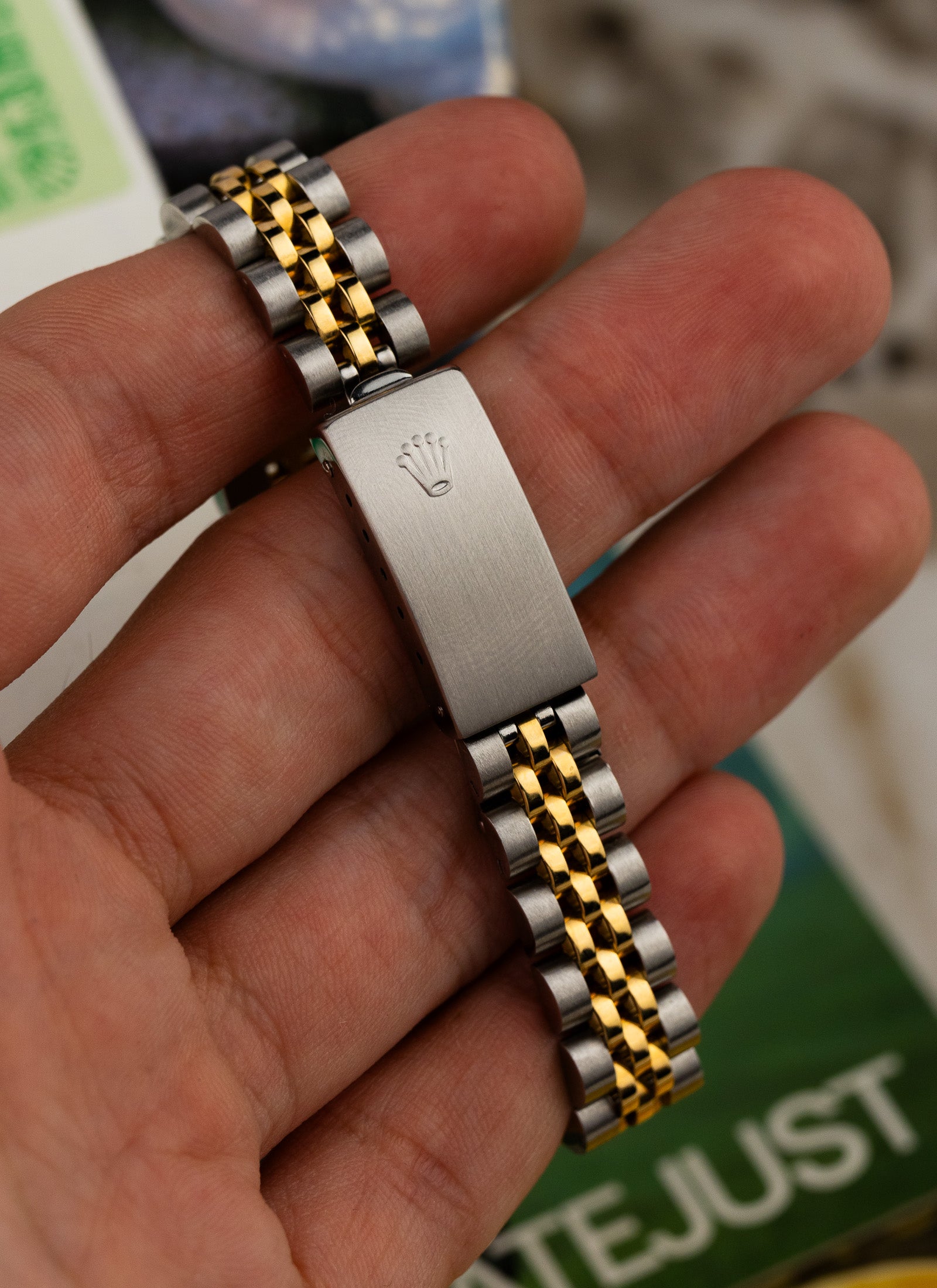 1996 Lady Rolex Datejust Bicolor Champagne Diamonds Dial 69173 Full Set