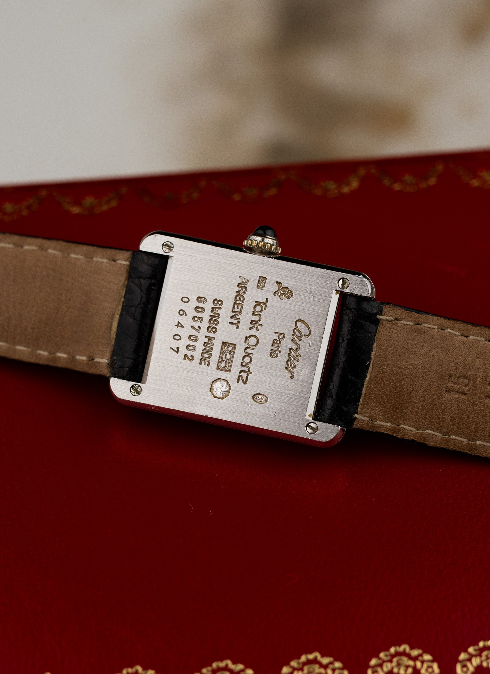 1990s Lady Cartier Must Tank Silver 6057002 Box