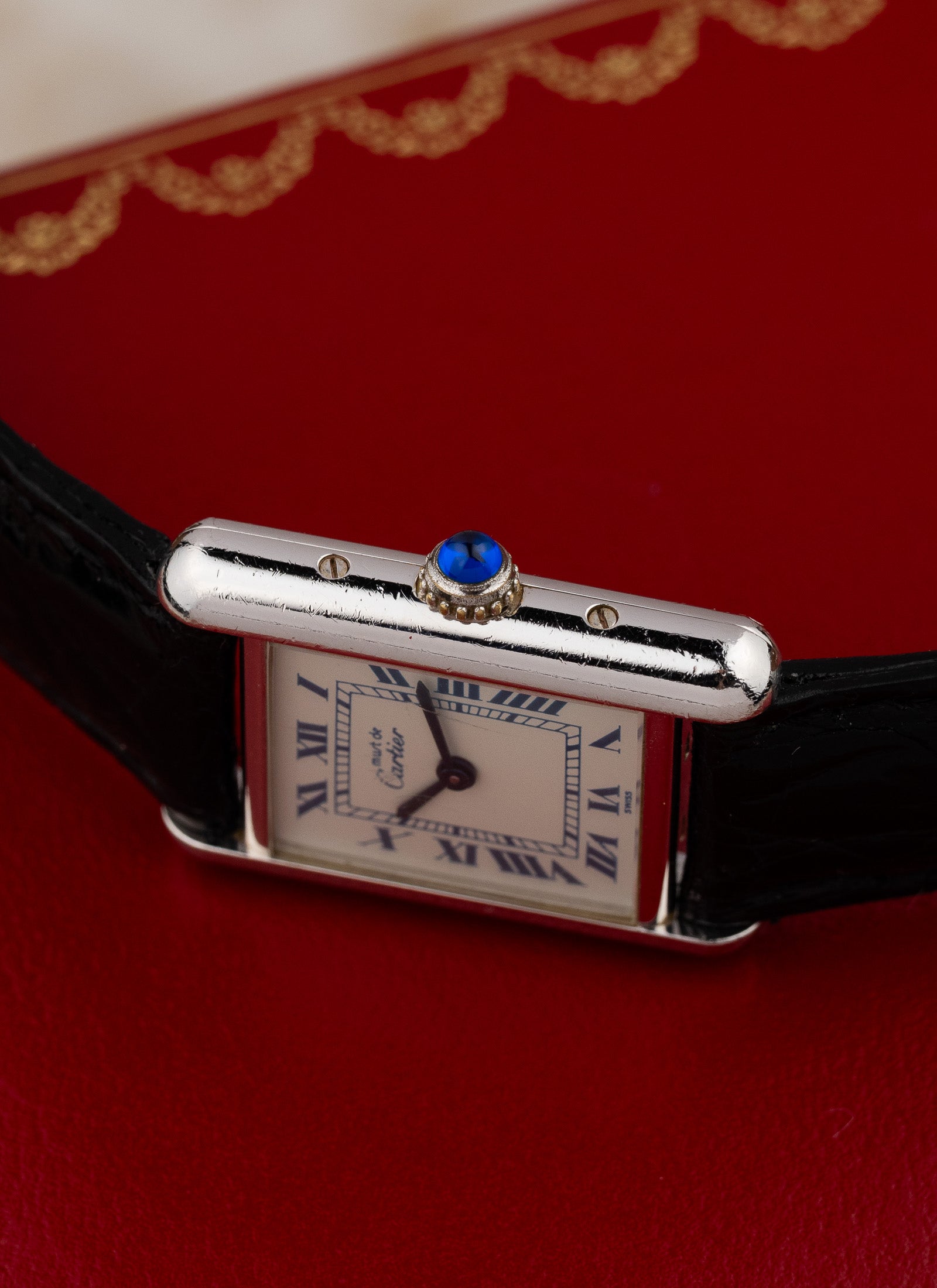 1990s Lady Cartier Must Tank Silver 6057002 Box