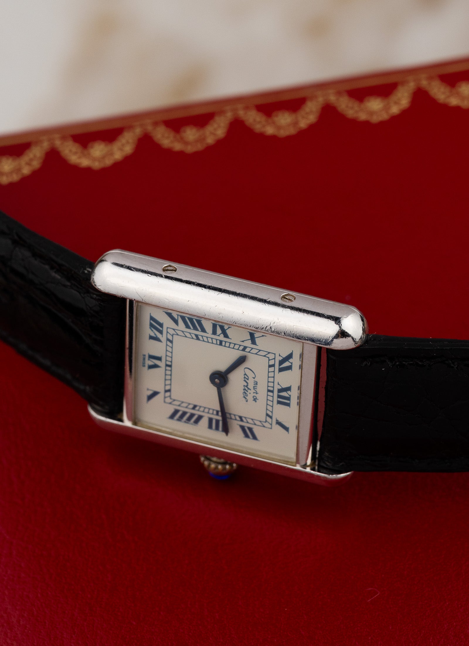 1990s Lady Cartier Must Tank Silver 6057002 Box