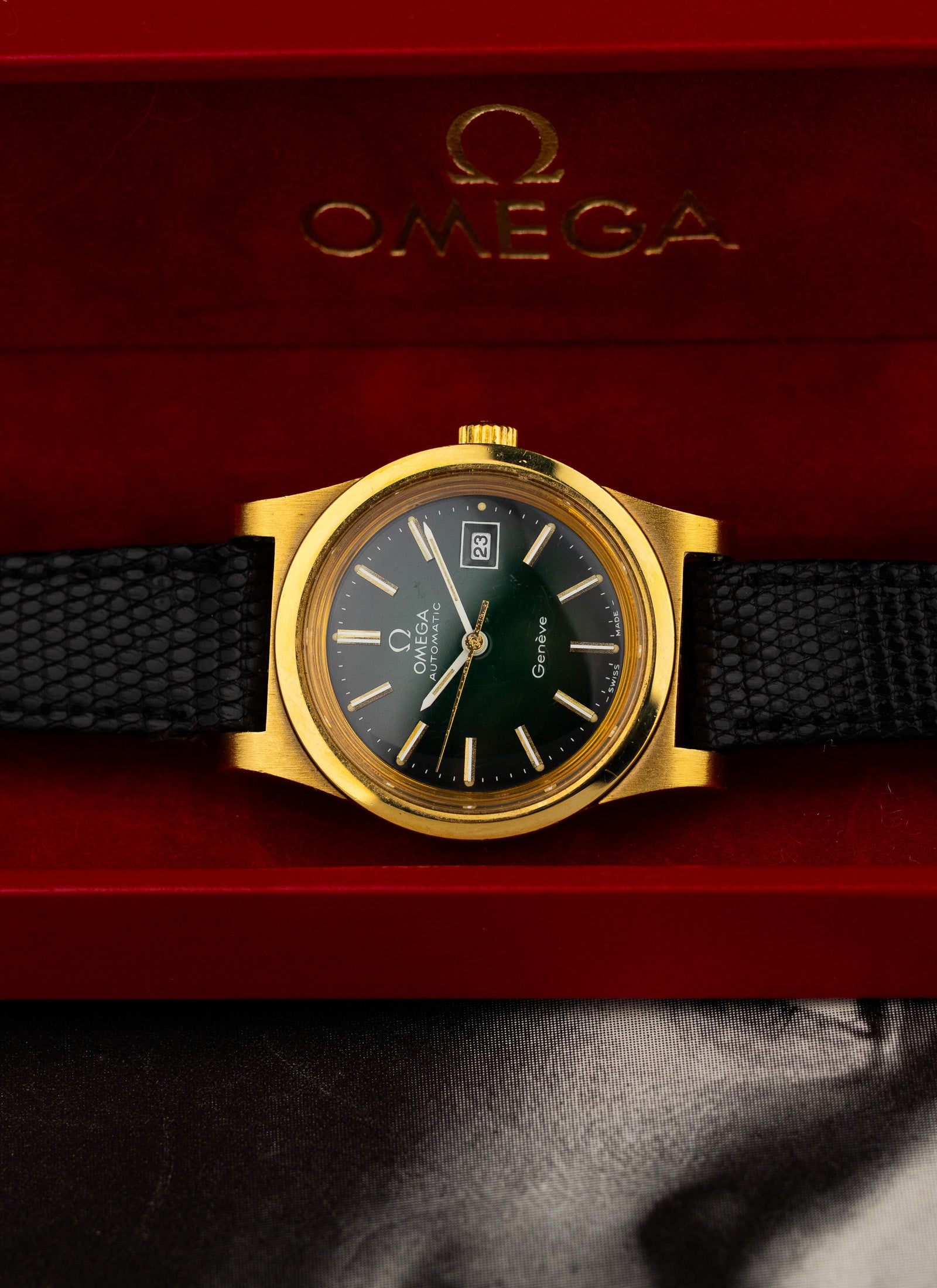 1973 Lady Omega Geneve Green Vignette LNOS 566.0065 cal. 684 Box