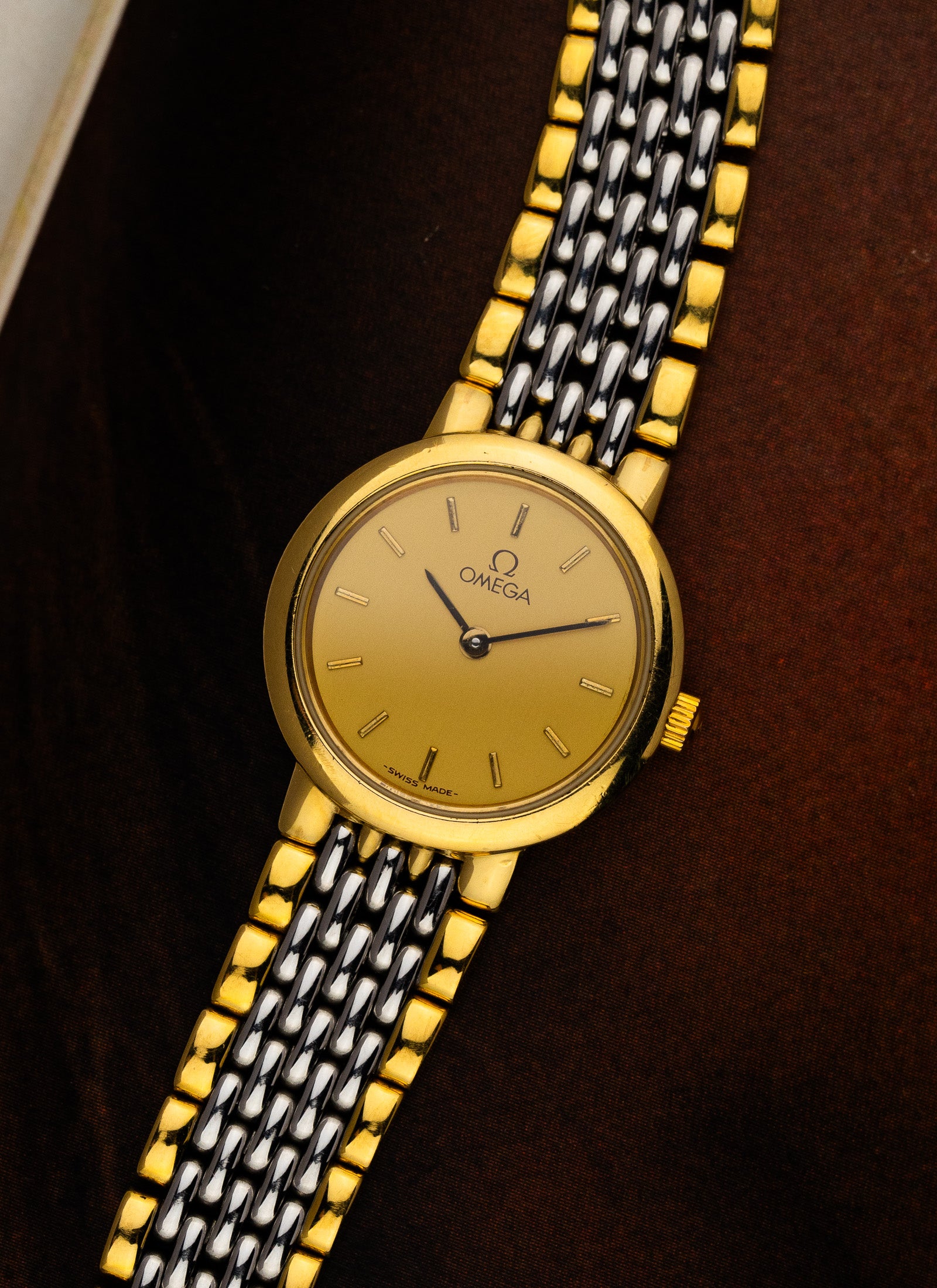 1980s Lady Omega De Ville Bicolor Bracelet 795.0897.2