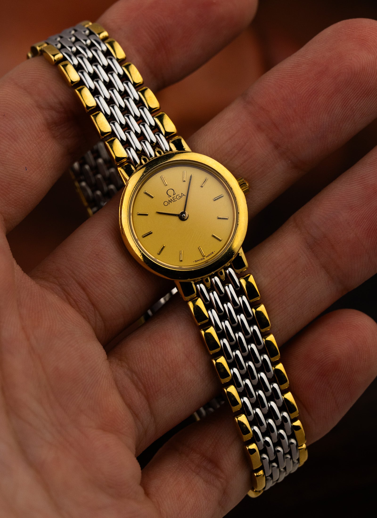 1980s Lady Omega De Ville Bicolor Bracelet 795.0897.2