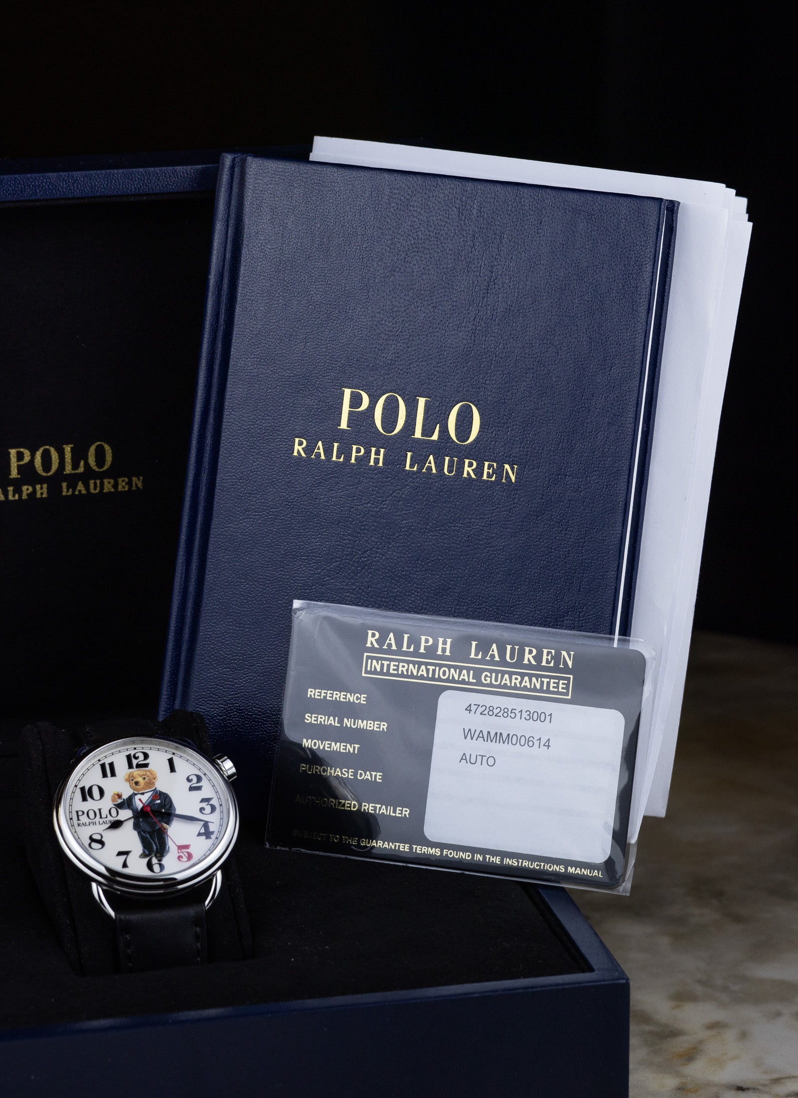 2020 Ralph Lauren Polo „Tuxedo Bear” The Rake Limited 472828513001 cal. RL200 Full Set