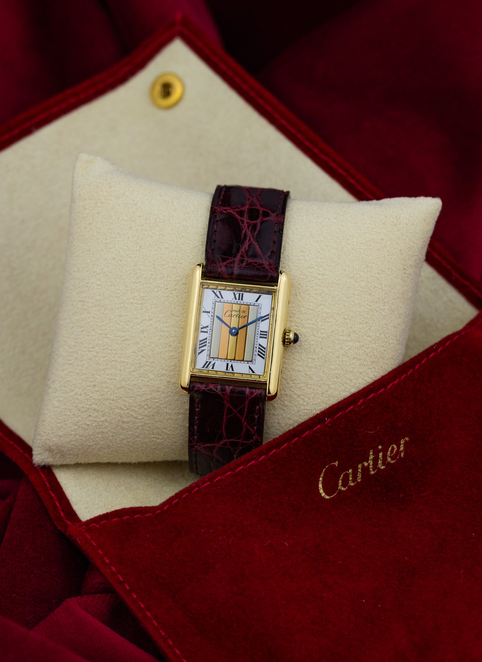 1990s Cartier Must Tank Trinity 590005 Travel Pouch