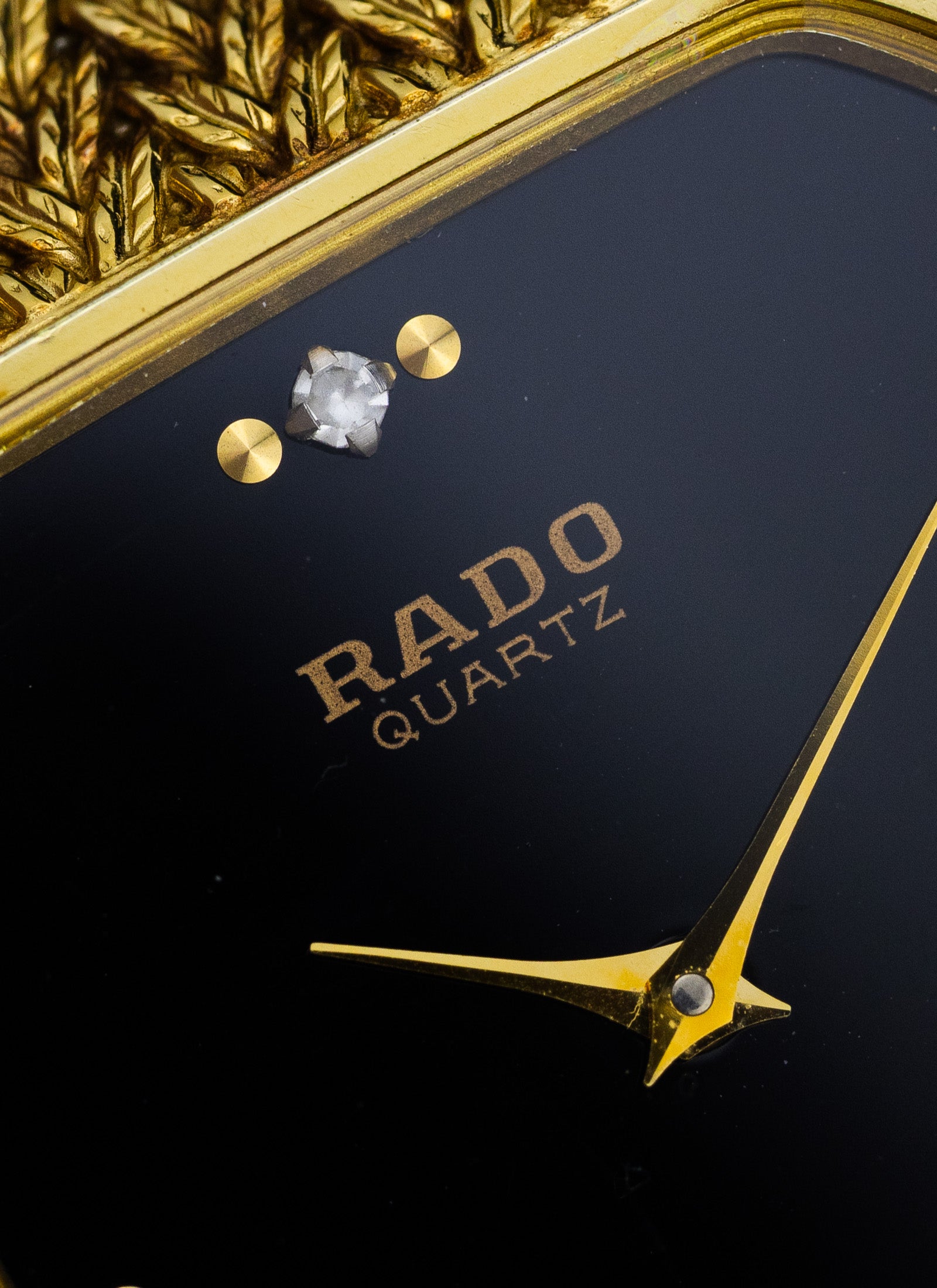1980s Rado Quartz Tank Black Dial 121.9545.2