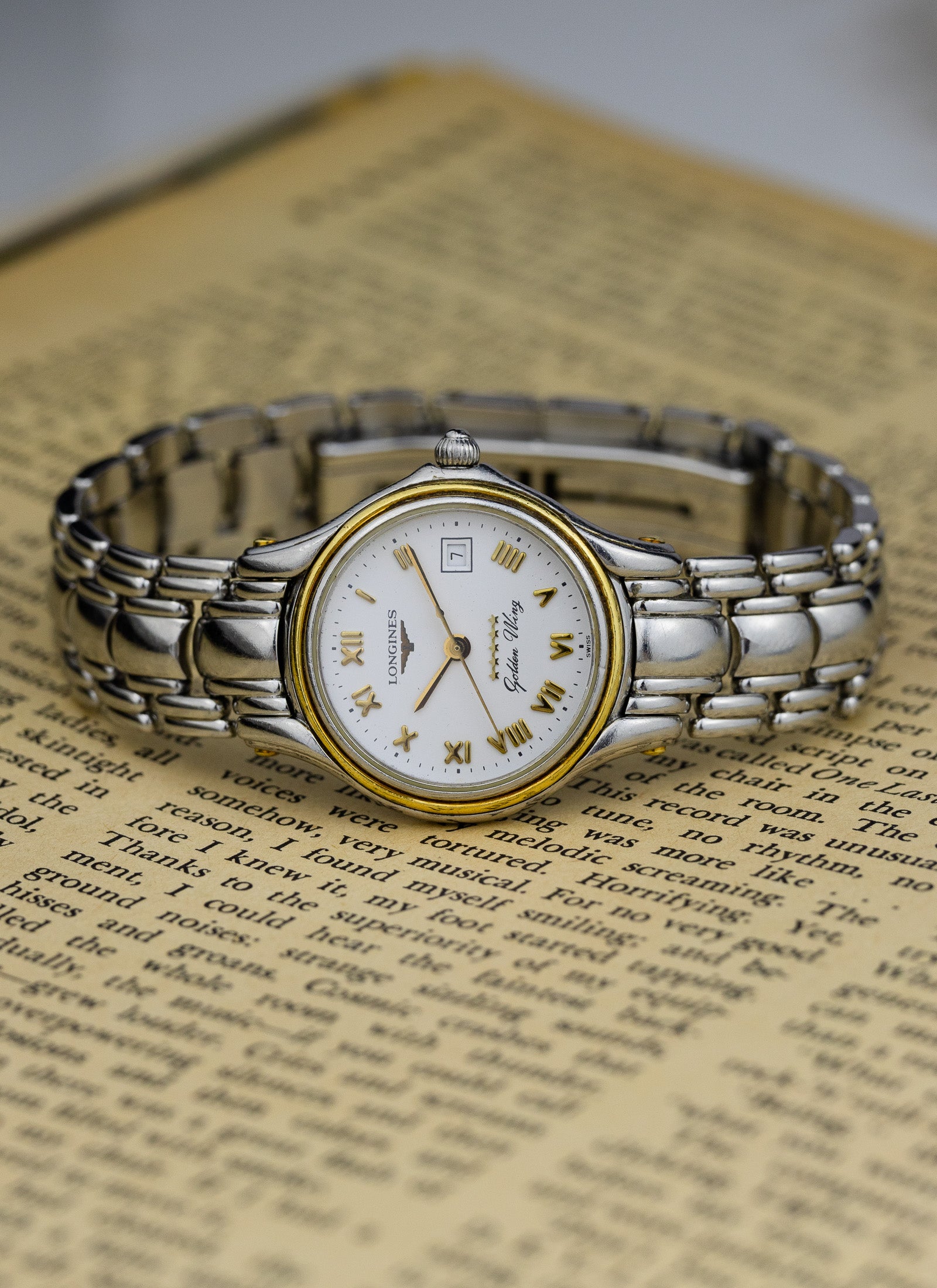 1990s Lady Longines Golden Wing Roman Dial L3.106.5