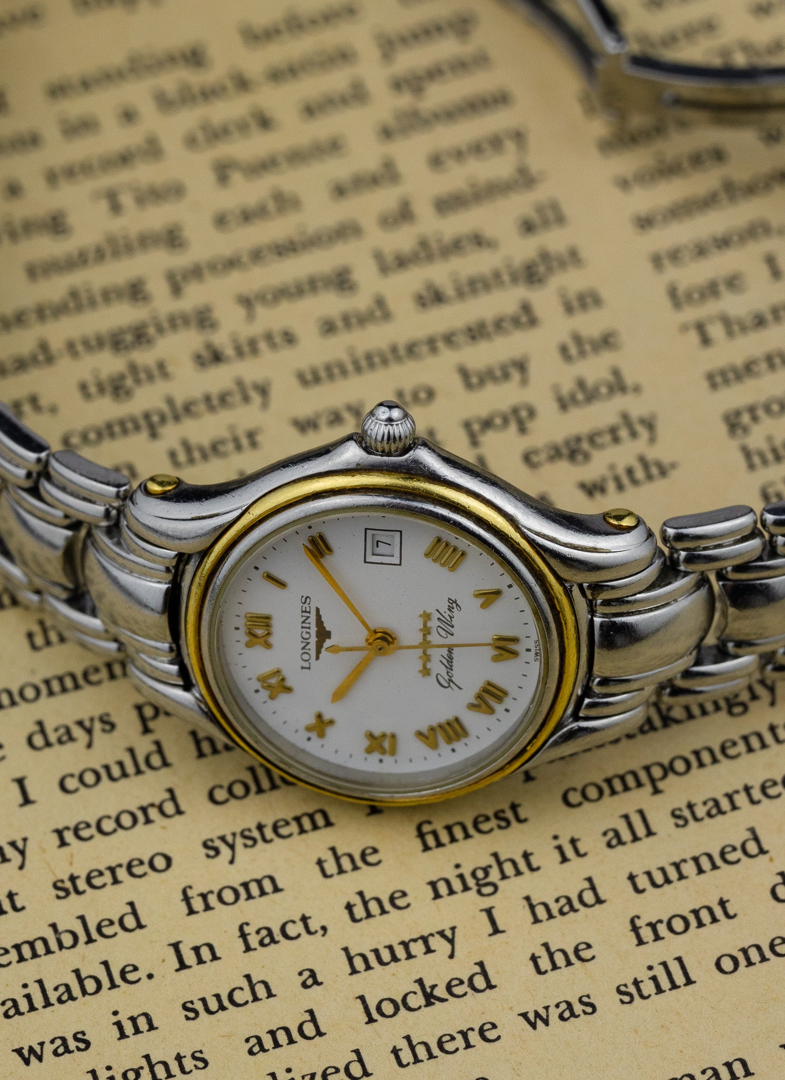 1990s Lady Longines Golden Wing Roman Dial L3.106.5