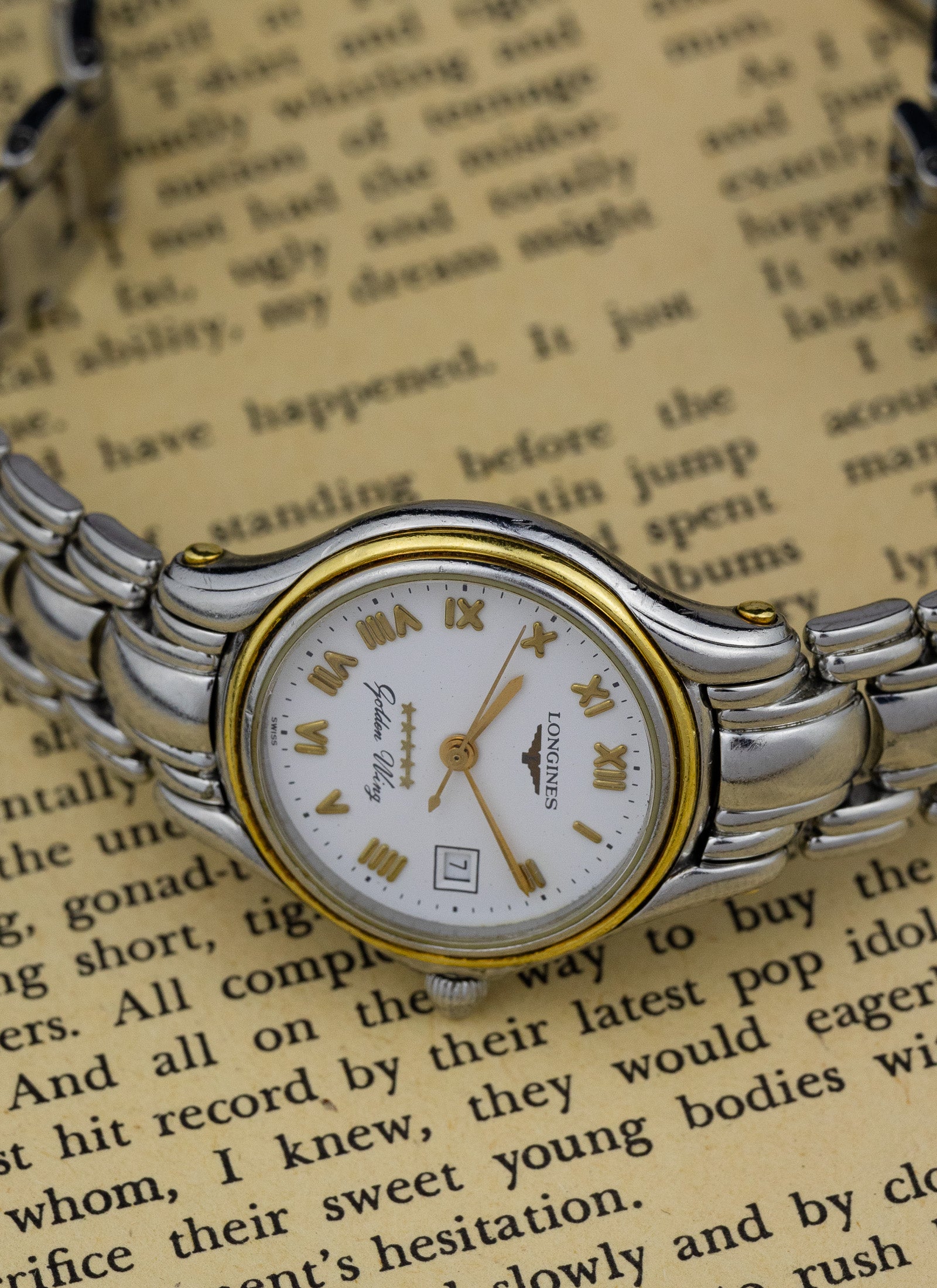 1990s Lady Longines Golden Wing Roman Dial L3.106.5