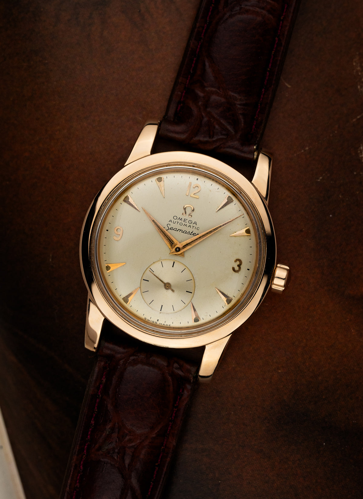 1952 Omega Seamaster Fat Lugs Rose Gold 2576-22 cal. 344