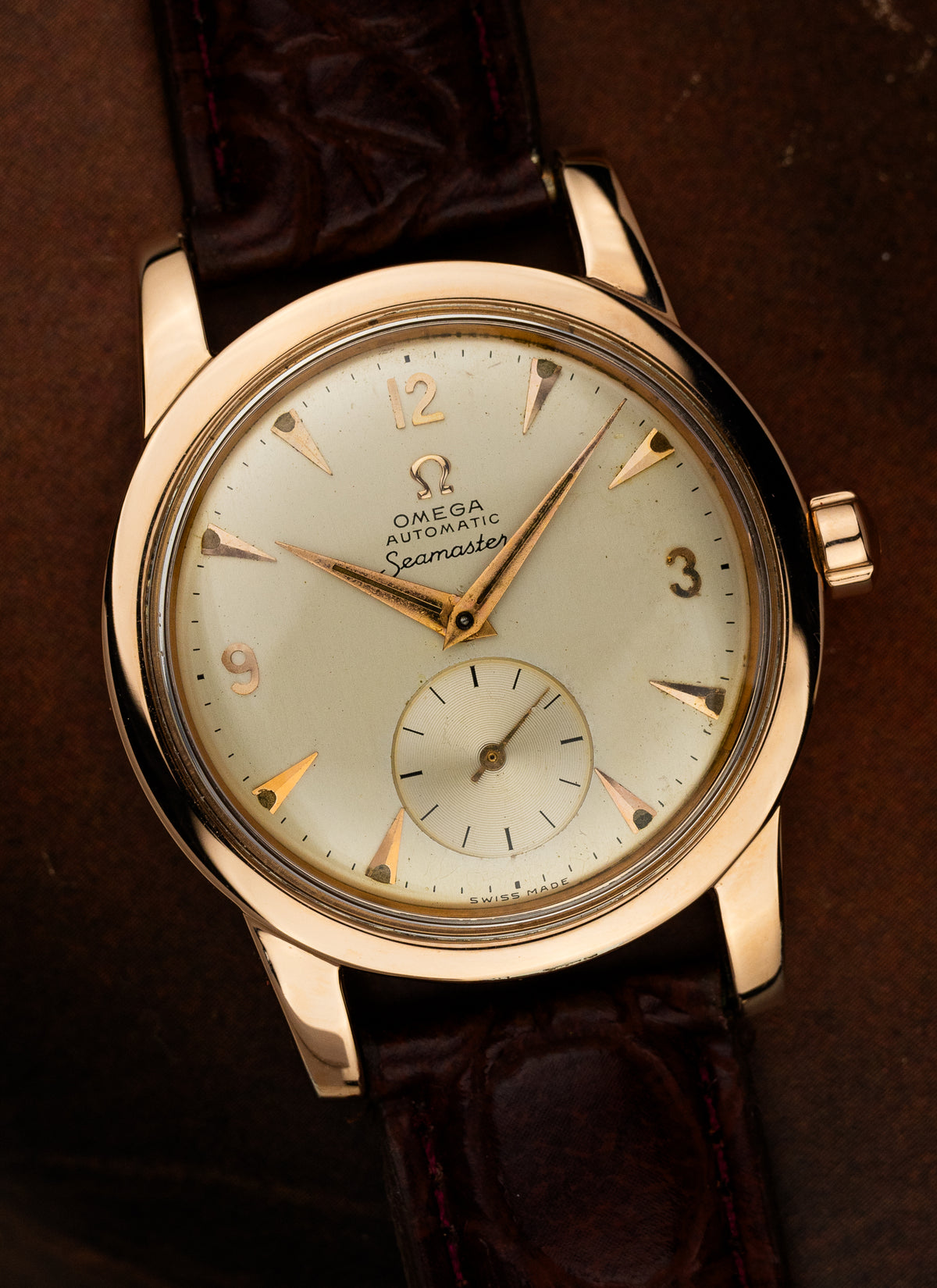 1952 Omega Seamaster Fat Lugs Rose Gold 2576-22 cal. 344