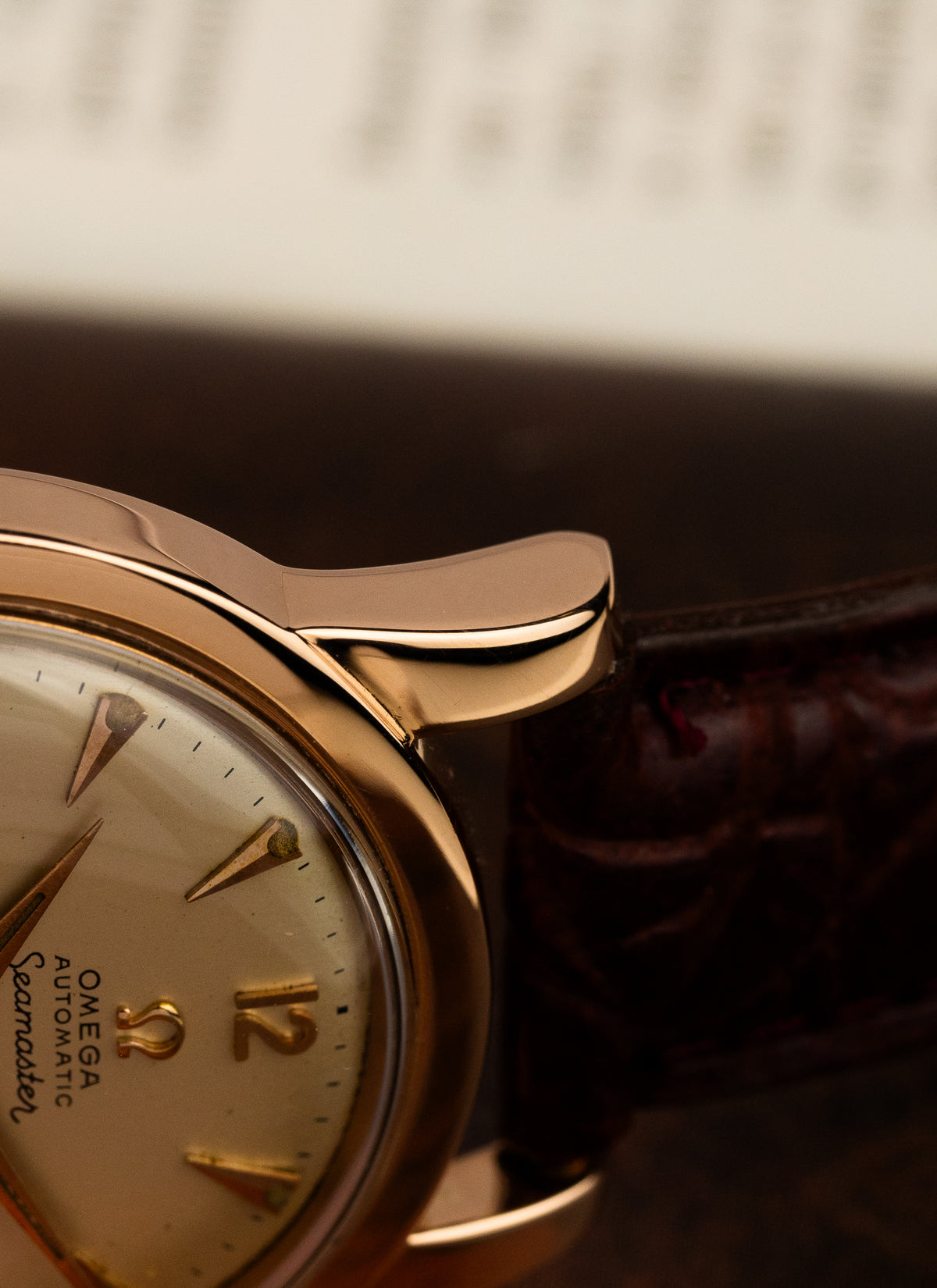 1952 Omega Seamaster Fat Lugs Rose Gold 2576-22 cal. 344