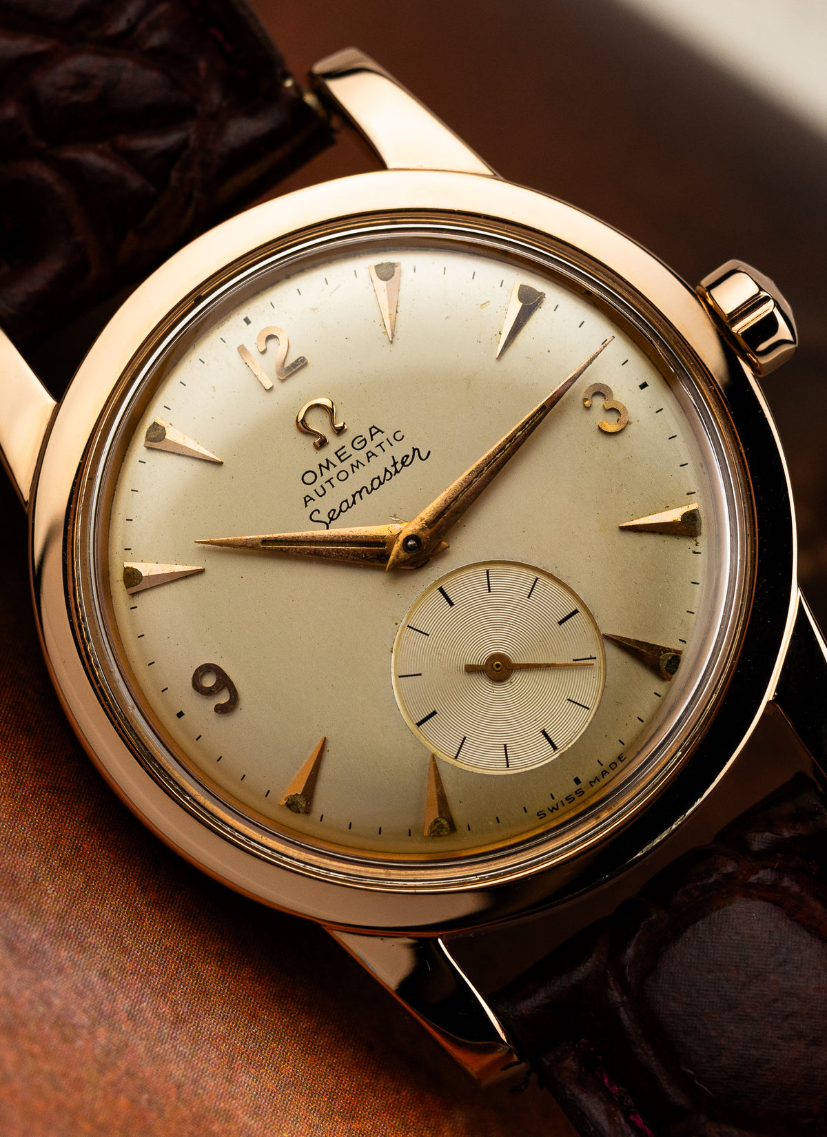 1952 Omega Seamaster Fat Lugs Rose Gold 2576-22 cal. 344