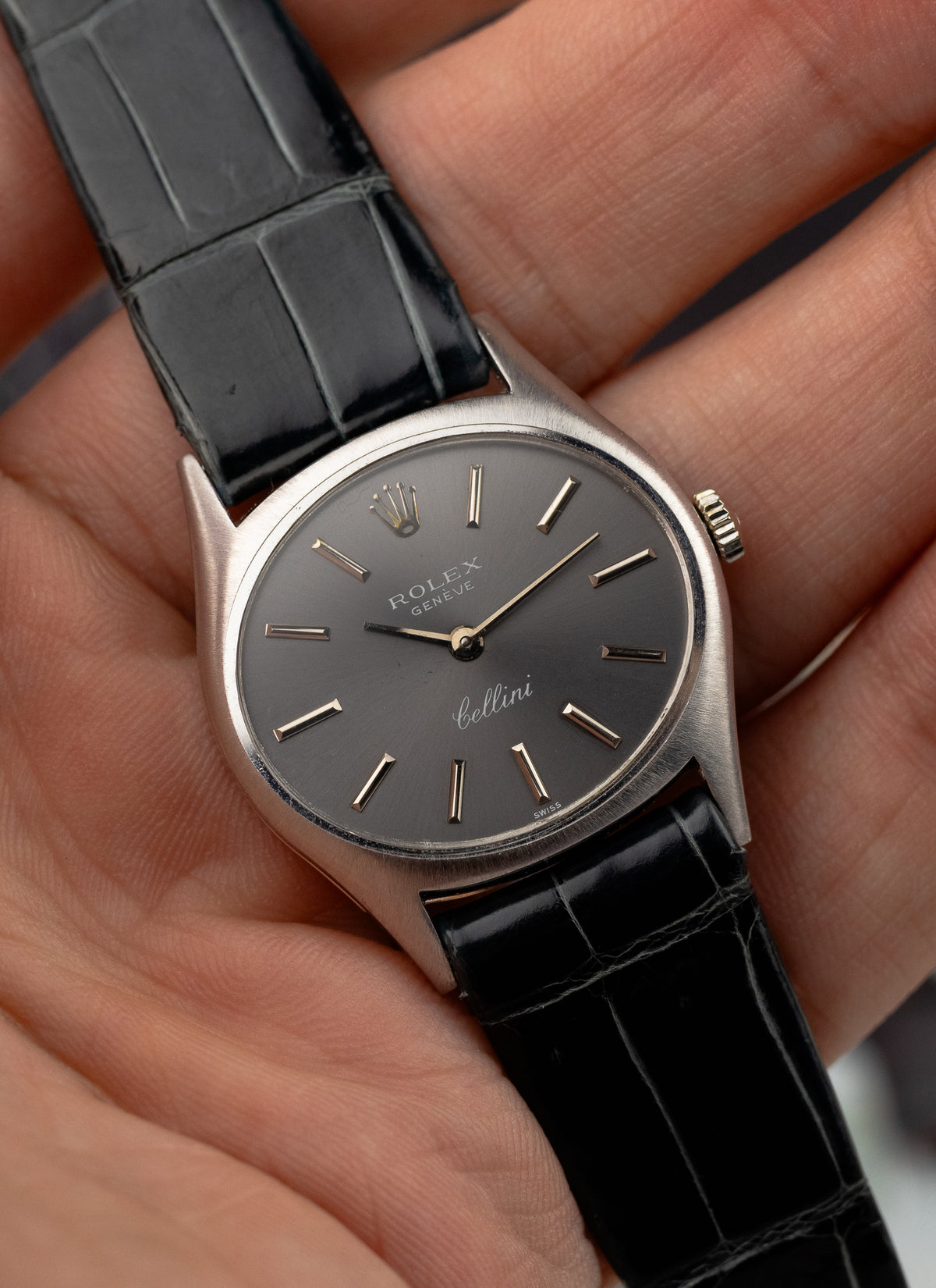 1972 18K Lady Rolex Cellini White Gold 3802 Serviced